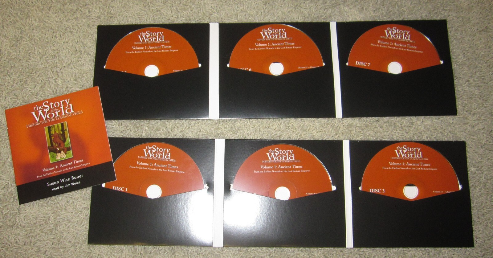 STORY OF THE WORLD Volume 1 Complete 7 CDs Audio Book Susan Wise Bauer Jim Weiss