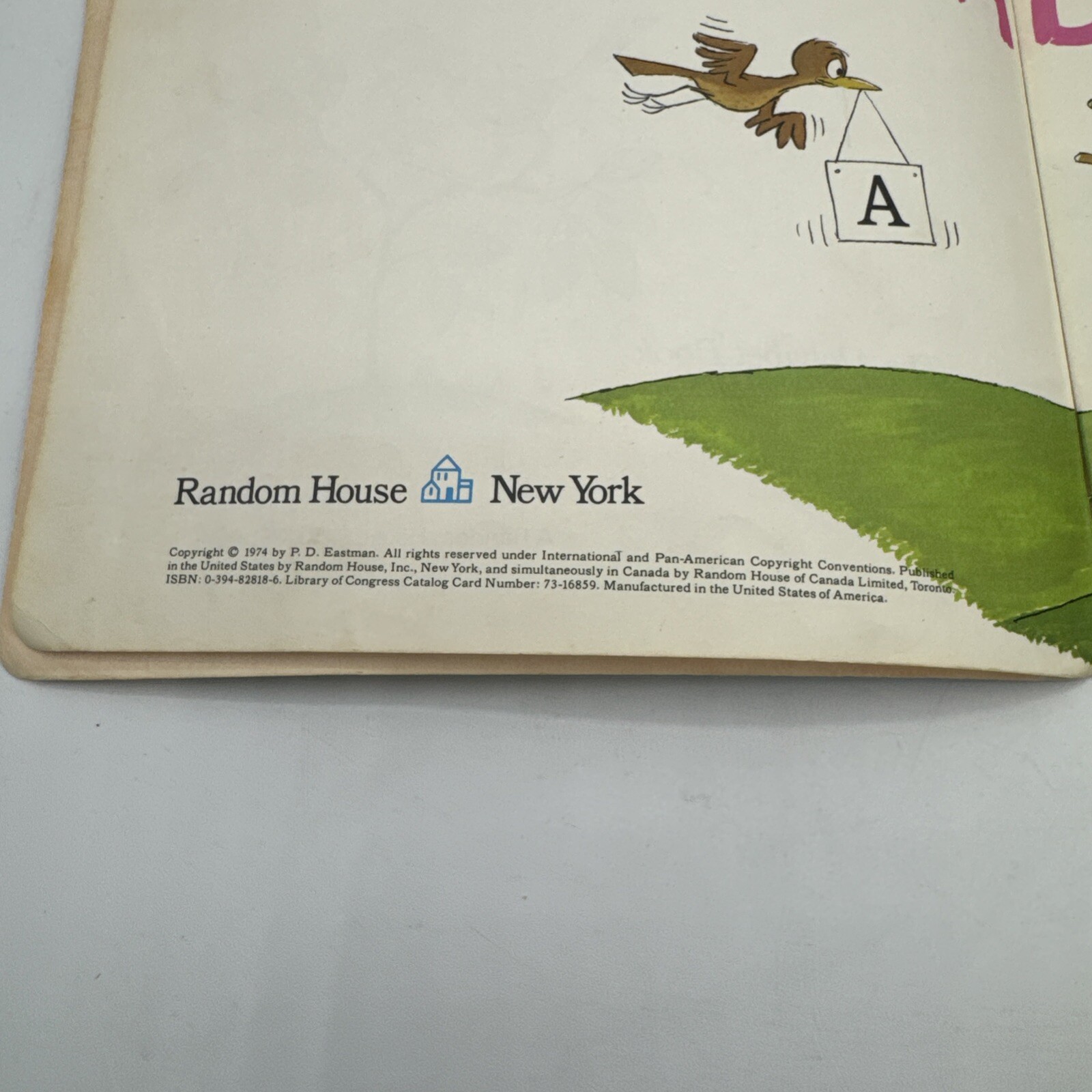 Vintage The Alphabet Book by P D Eastman 1974 Random House Please Read To Me