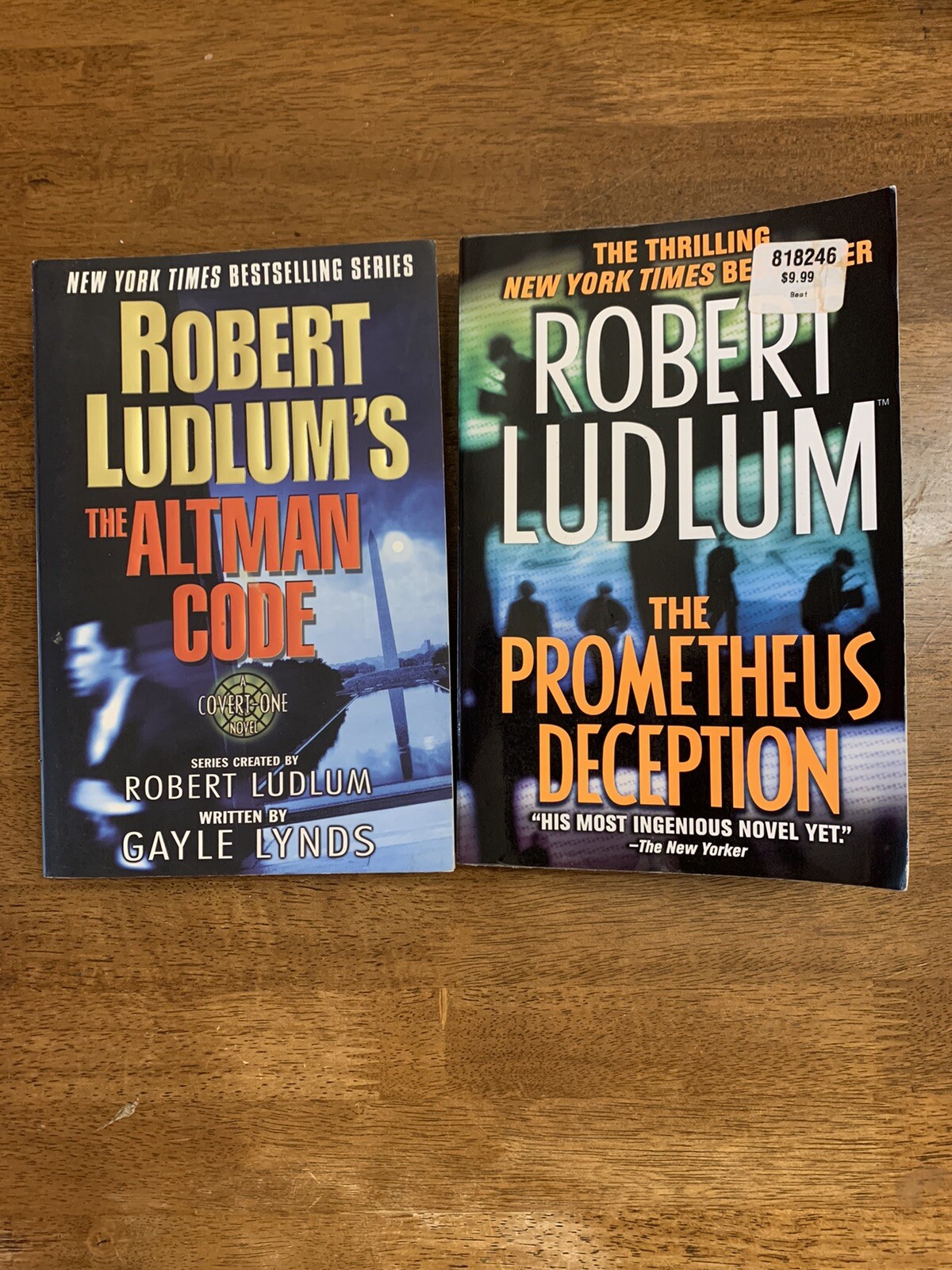 The Prometheus Deception & The Altman Code — Robert Ludlum Paperback Pb Lot