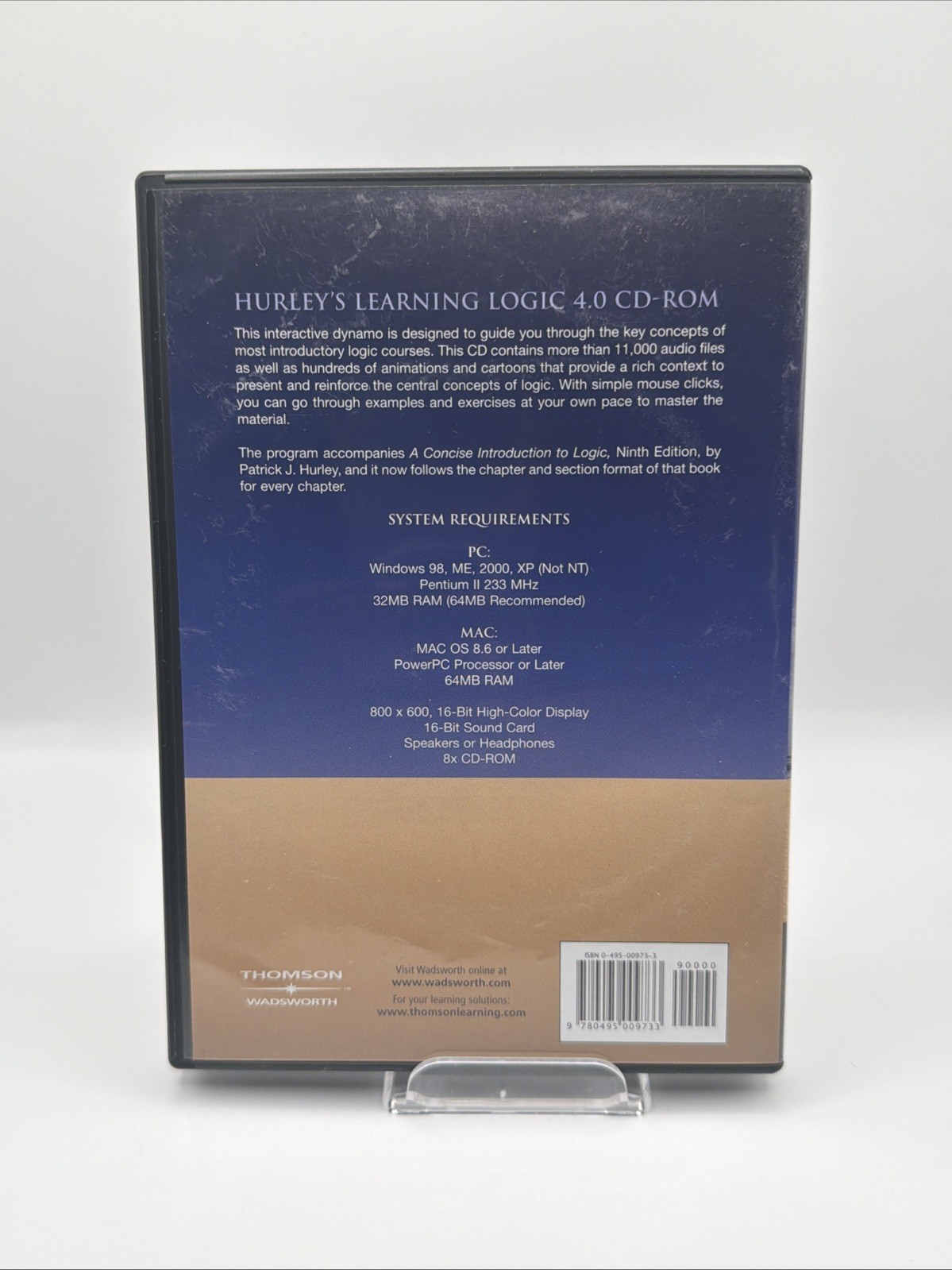 Learn Log 4.0 Cd-Conc Log 9e by Demarco and Hurley (2005, CD)