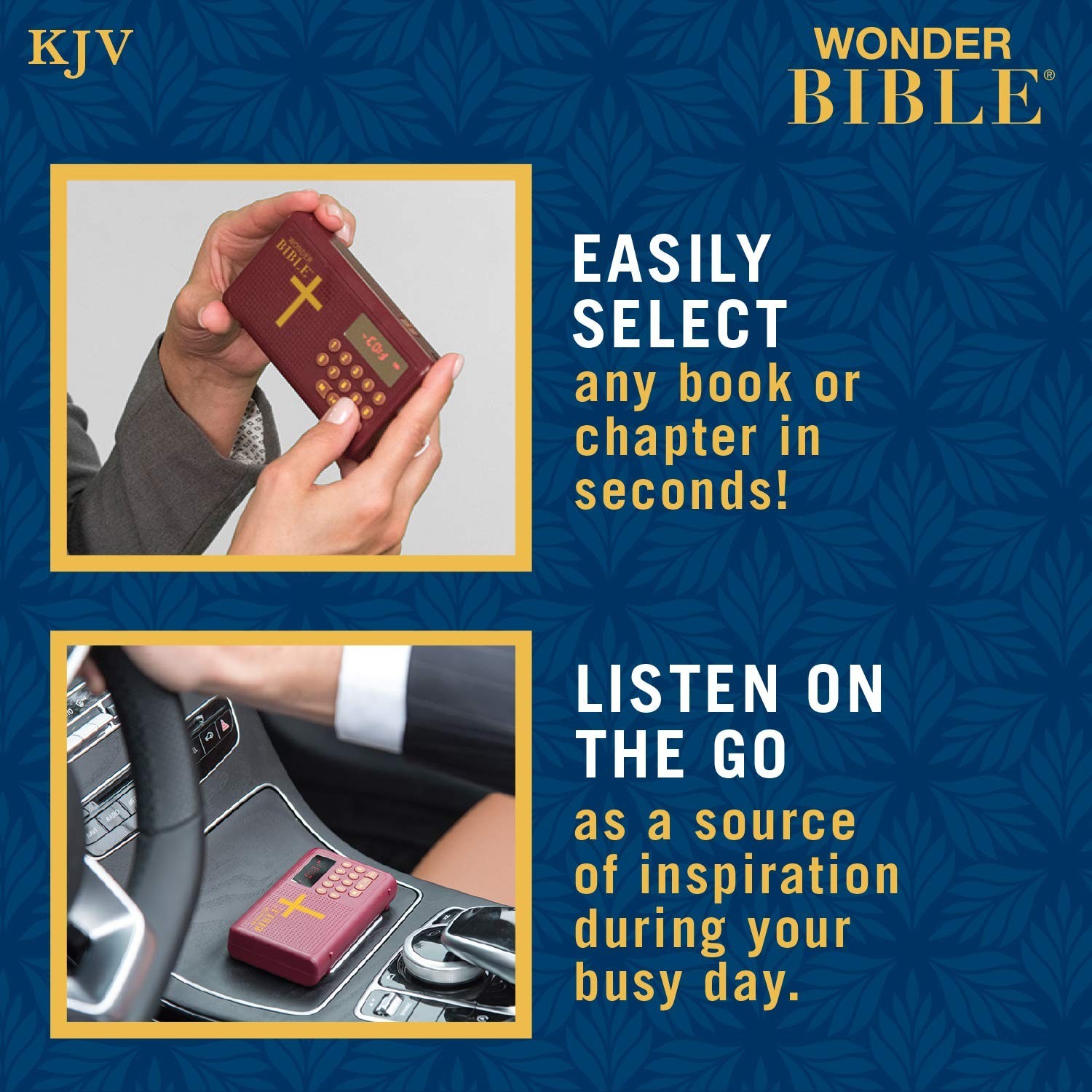 Audio Bible Player — KJV King James Version, New & Old Testament, As Seen on TV