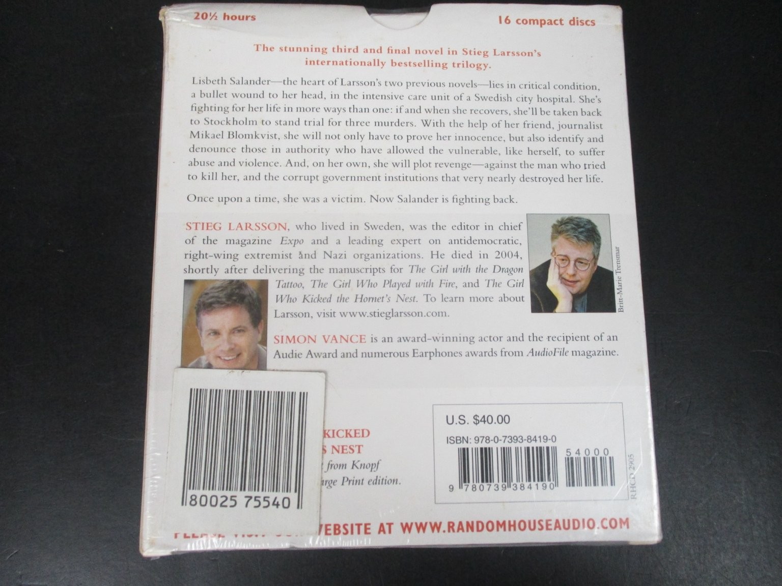 The Girl Who Kicked the Hornet’s Nest by Stieg Larsson Audiobook CDs ~ NEW