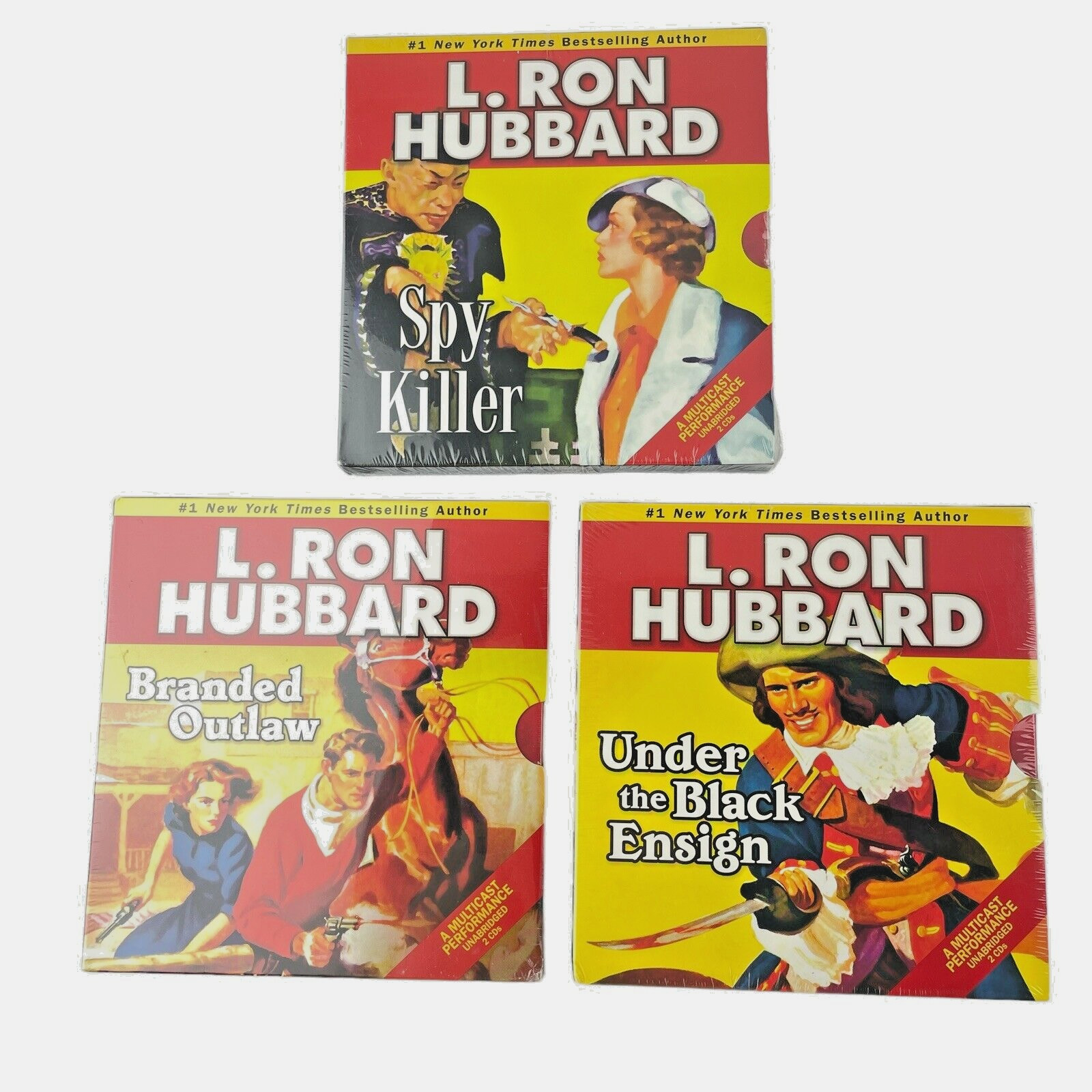 L. Ron Hubbard Audio CD Book Lot Branded Outlaw Spy Killer Under Black Ensign