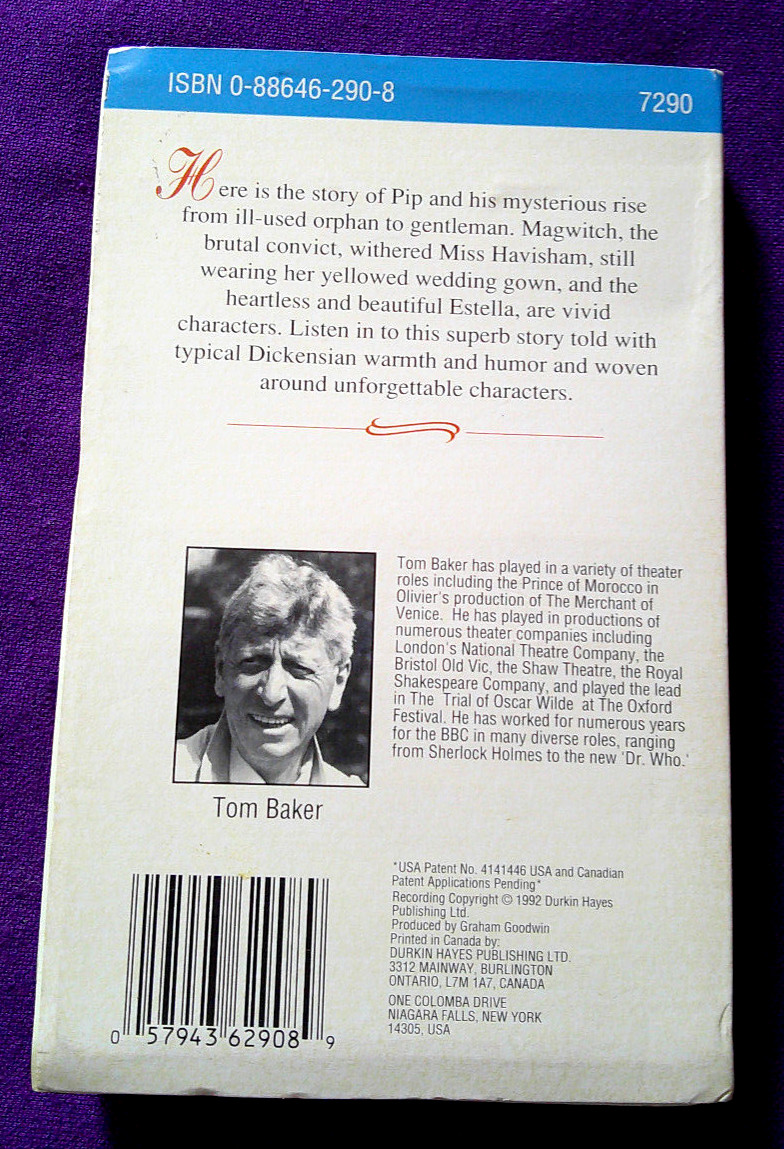 Great Expectations Read By Tom Baker (Doctor Who) on 2 Audio Cassettes (1992)