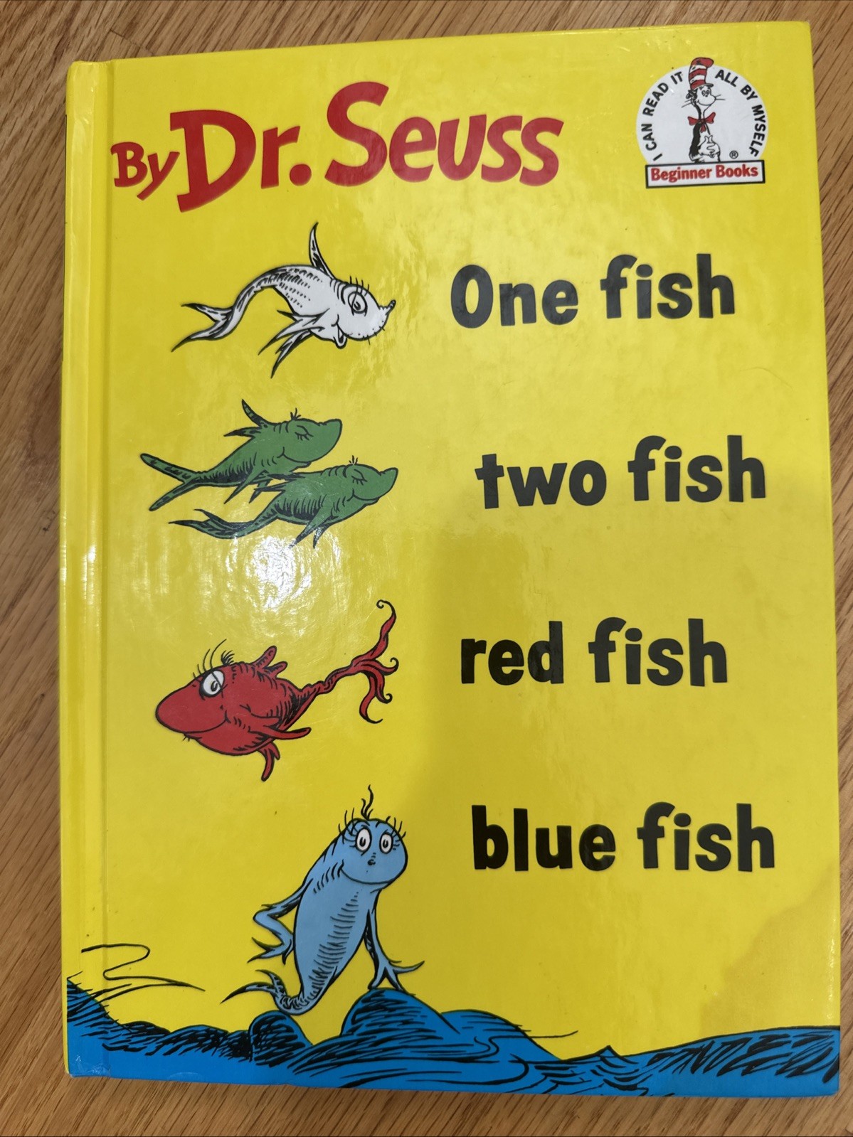 Dr. Seuss Hardcover Book One Fish Two Fish Red Fish Blue Fish 1960 Vintage