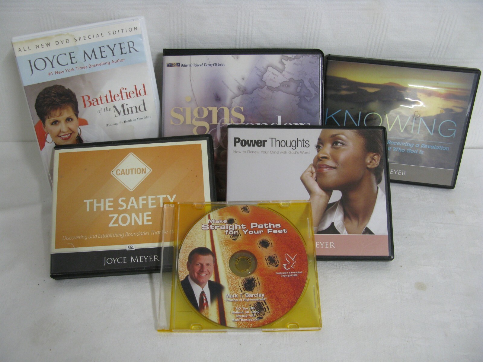 Lot of 4 Joyce Meyer Audio Series on CD AND Gloria Copeland & Billye Brim plus1
