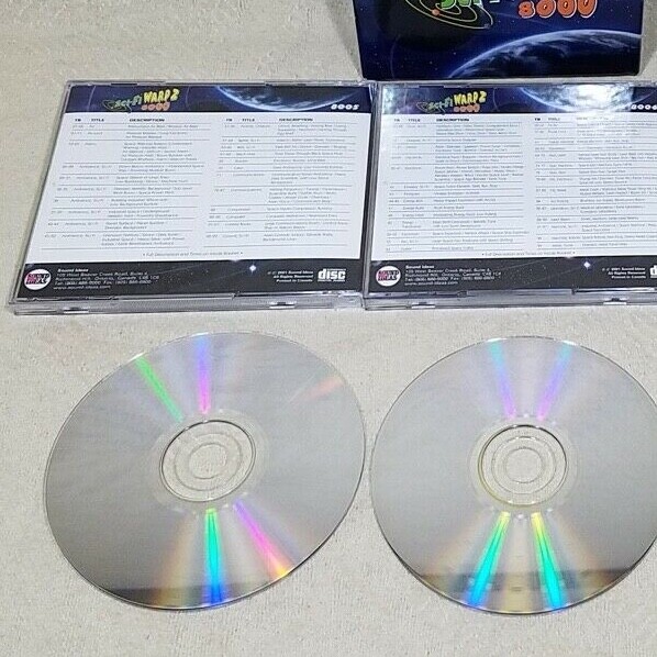 SOUND IDEAS SCI-FI WARP 2 8000 SFX SOUND EFFECTS SAMPLES 3 CD’S BOXED SET