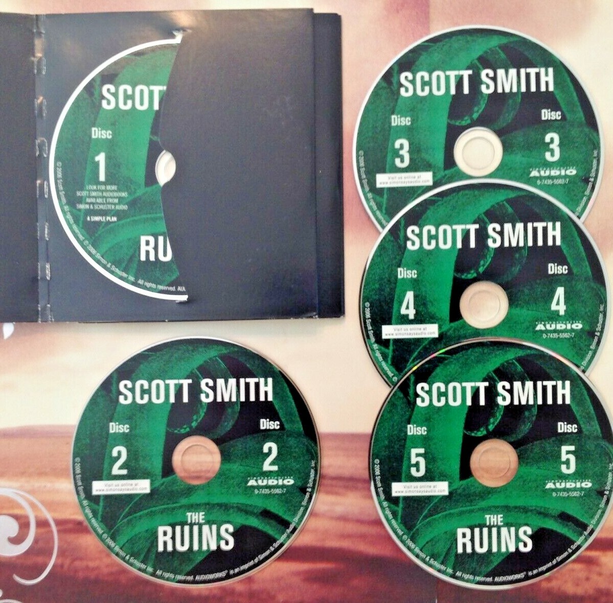 THE RUINS by SCOTT SMITH- 2008 AUDIOBOOK — ABG — G — VG COND