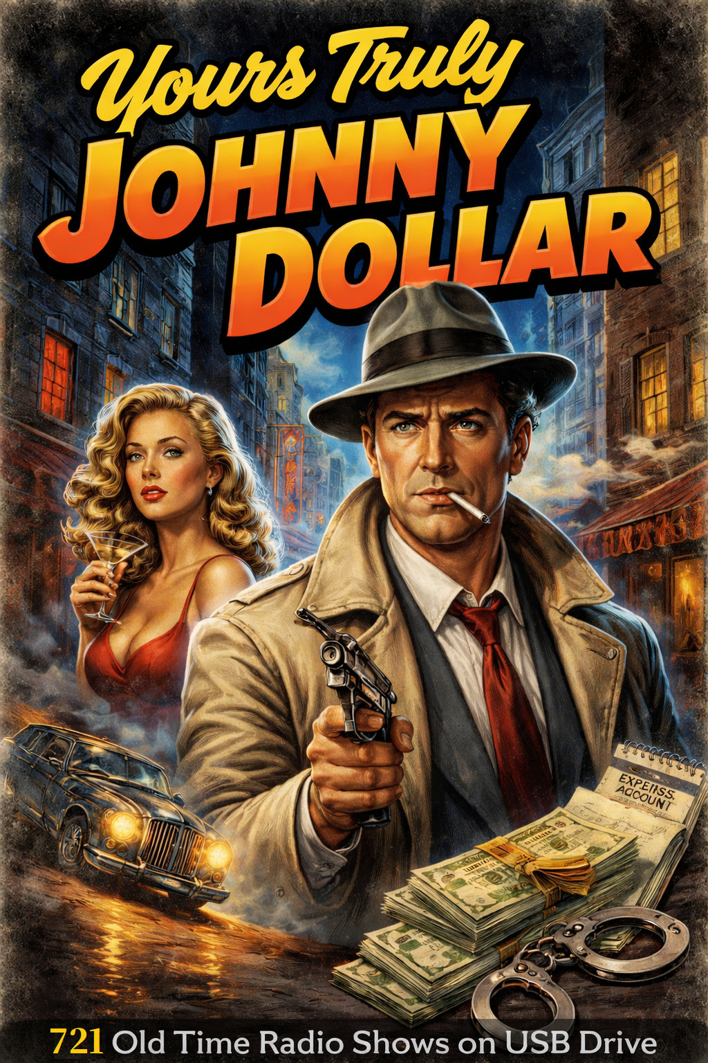 Yours Truly Johnny Dollar, 721 Old-Time Radio Shows in MP3 on USB Audiobook