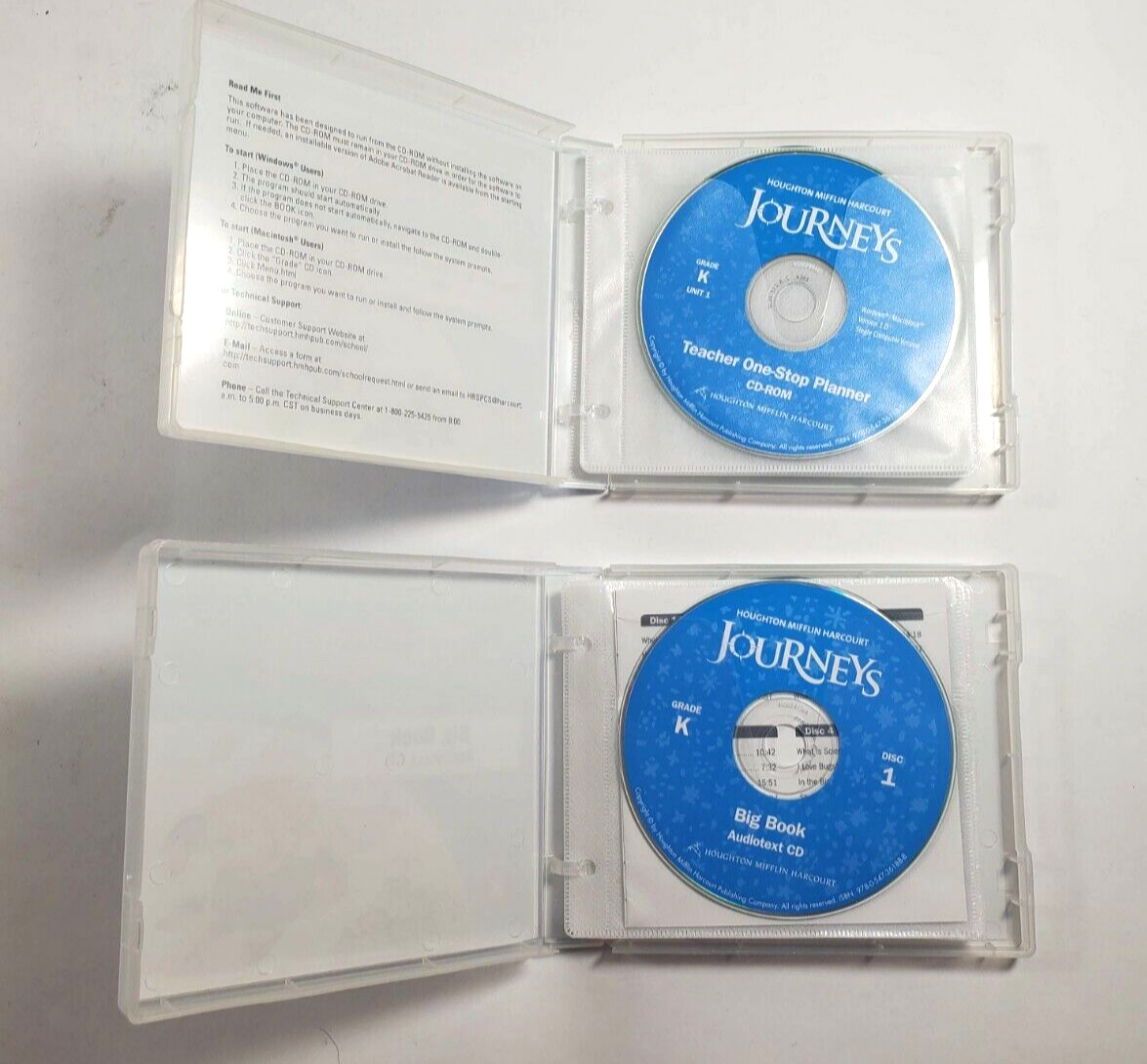 Journeys Grade K Teacher One Stop Planner CD-ROMs and Big Book Audiotext CDs
