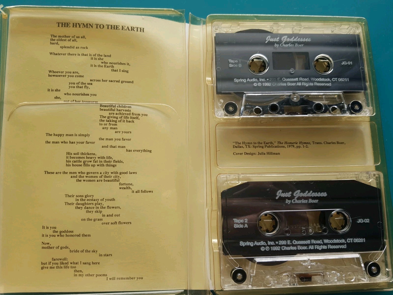 🟢 Just Goddesses Myths Greeks & Romans Charles Boer Audio Cassette Tape w/ MP3