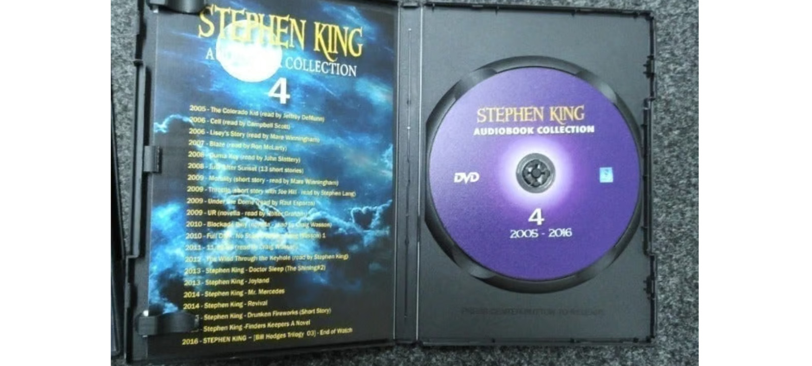 Stephen King Audiobook MP3 DVD Collection 1974-2016..