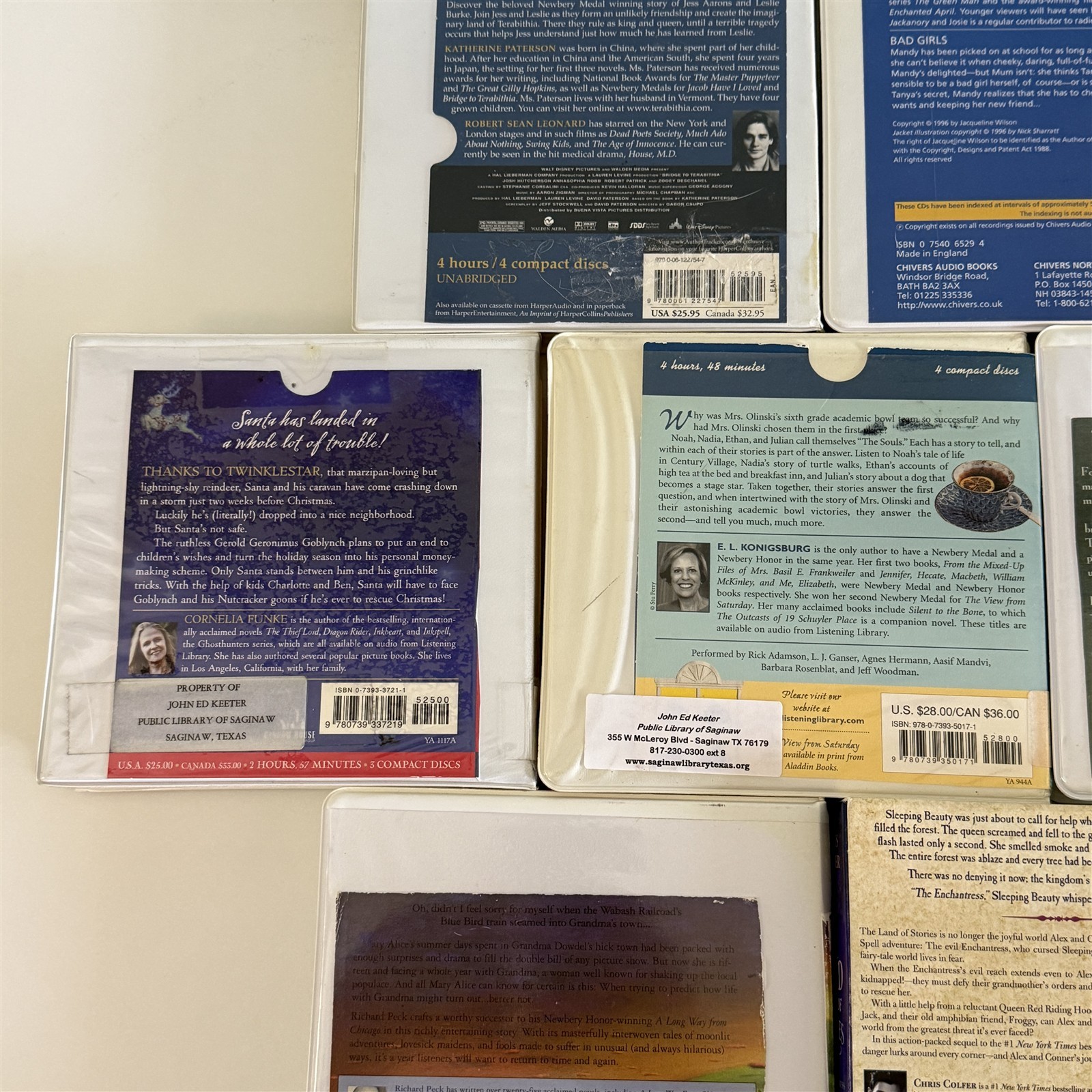 Lot Of 7 Middle Grade Children’s Fantasy Coming Of Age Fiction Audiobooks On CD