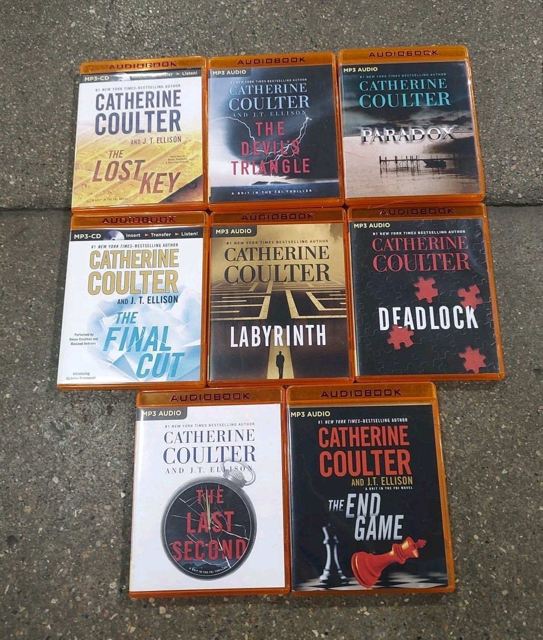 Catherine Coulter Audiobook Lot Of 8 MP3-CD EUC Audio Books! Dead Lock Labyrinth