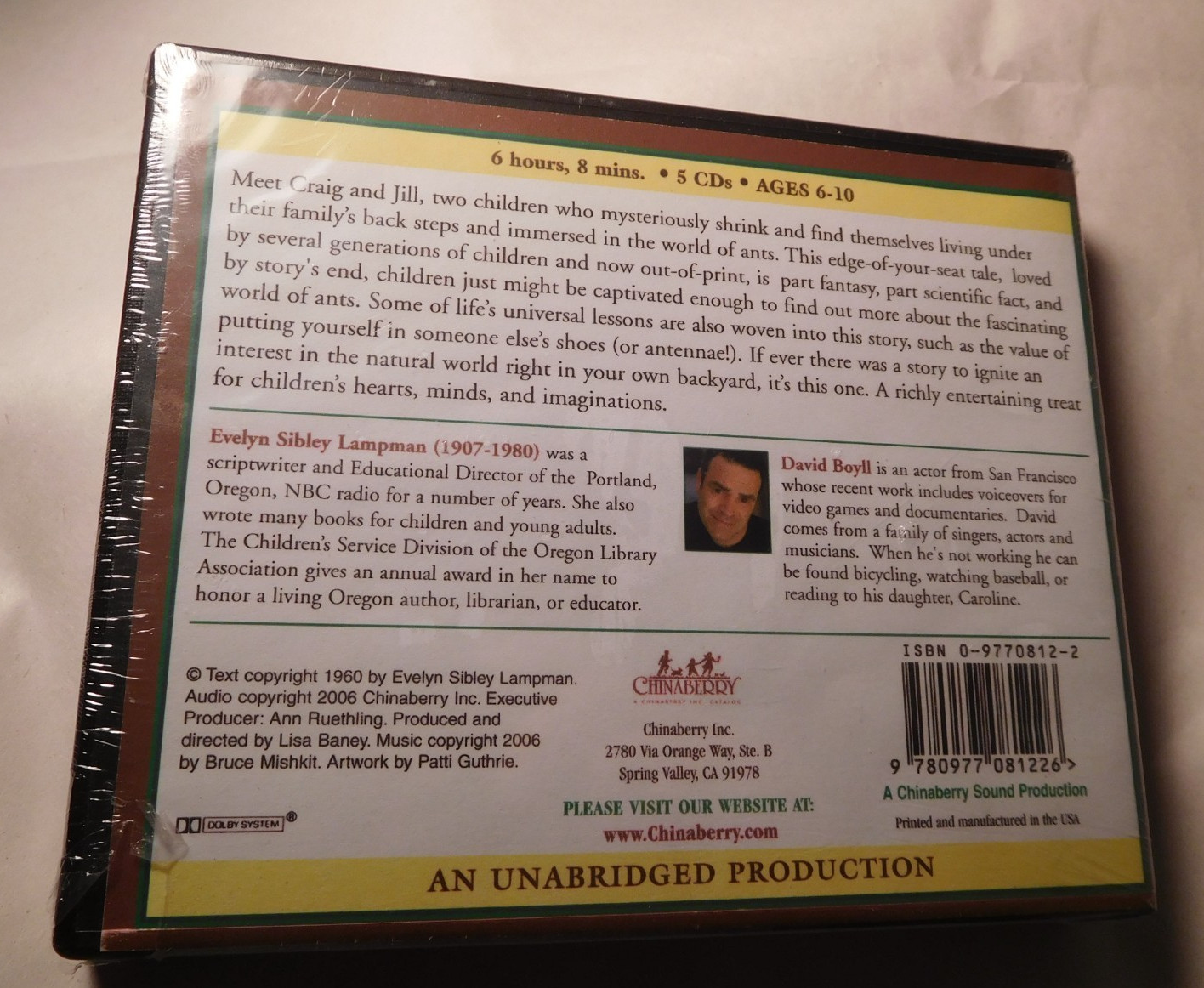 Sealed THE CITY UNDER the BACK STEPS Audio Book 5 CD / 6hr Evelyn Sibley Lampman