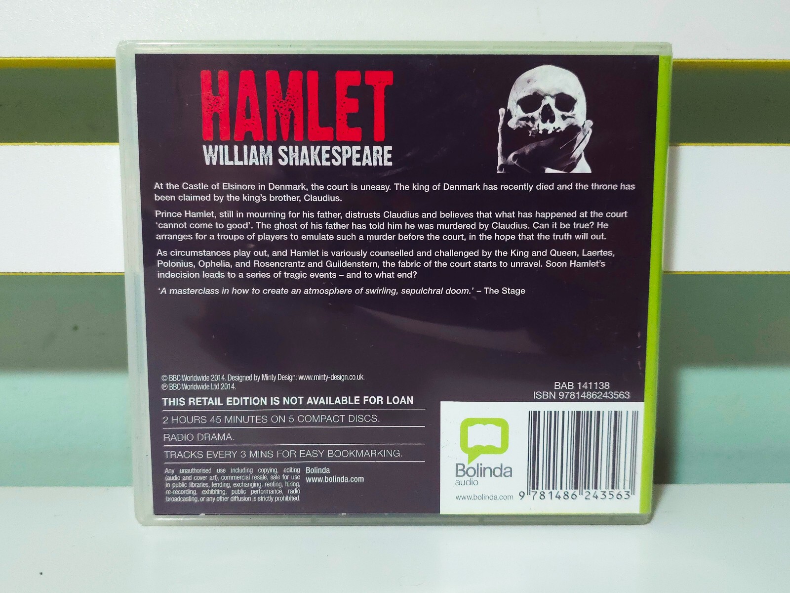 Hamlet! 2014 5 CD 2.75 Hour William Shakespeare Audiobook by Jamie Parker