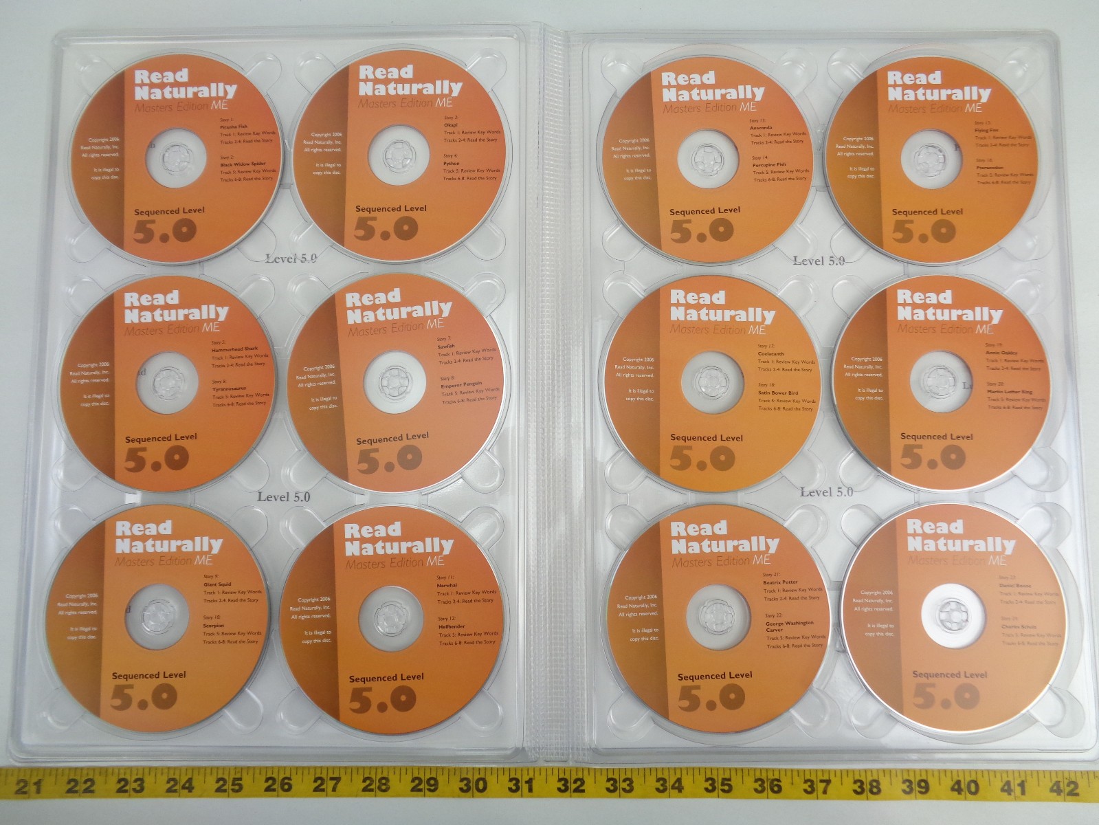 Read Naturally Audio CDs Masters Edition Sequenced Phonics Level 5.0 Set of 12