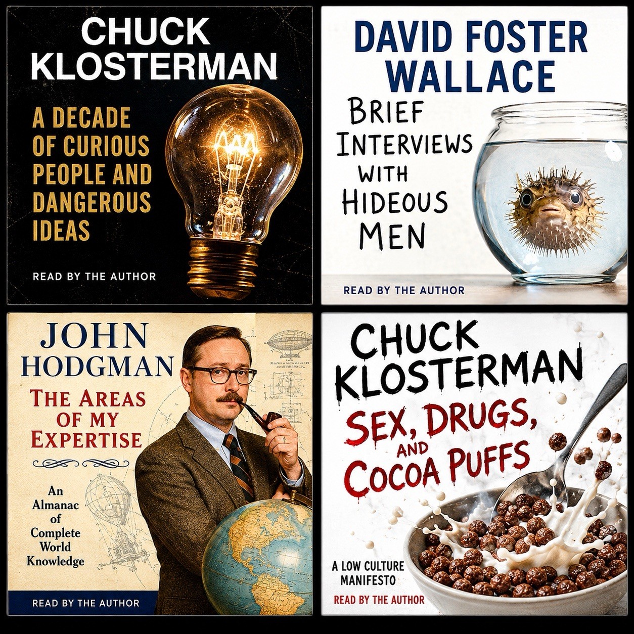 Audiobook CD lot: Chuck Klosterman, David Foster Wallace, John Hodgman