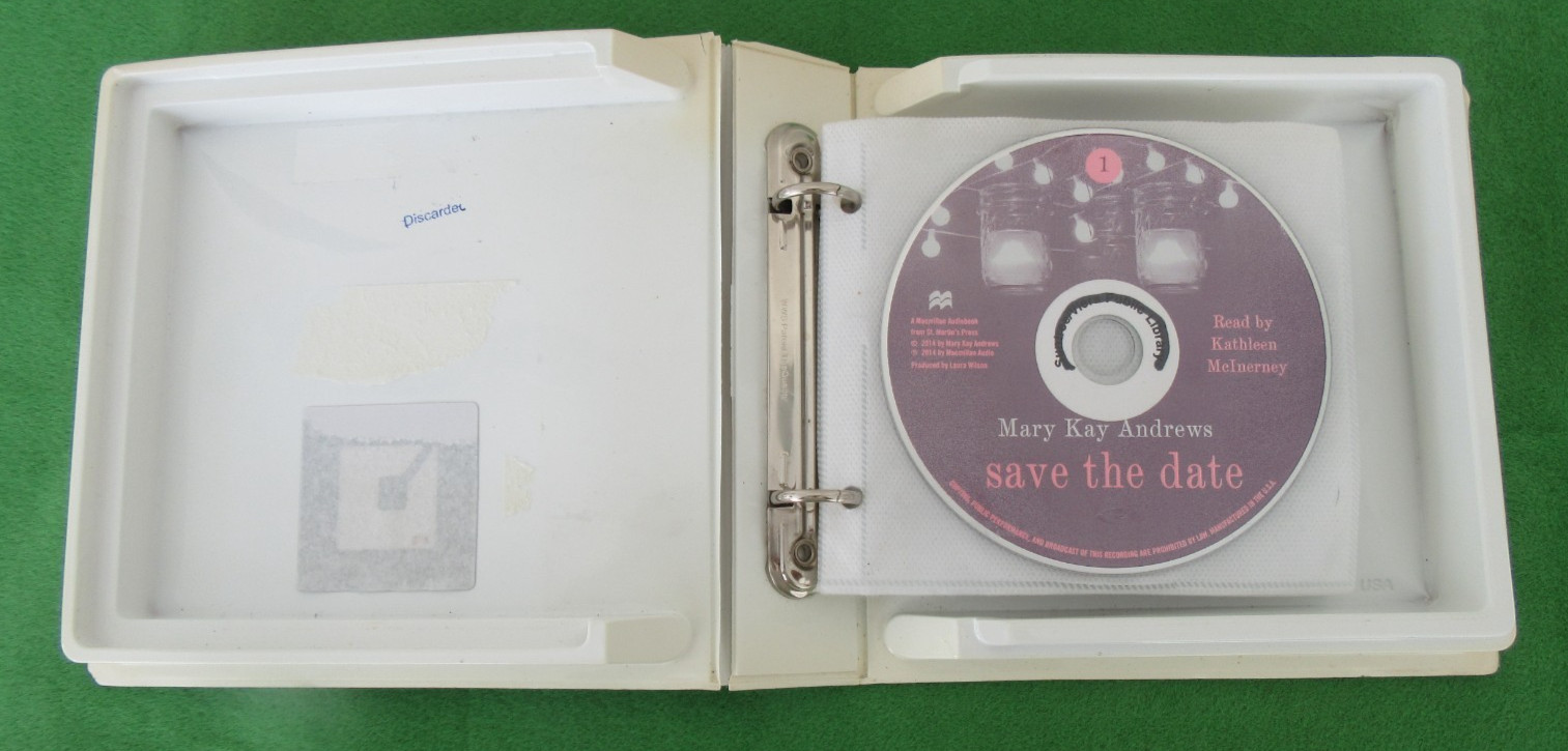 AUDIOBOOK ON 11 CDs: SAVE THE DATE BY MARY KAY ANDREWS — 2014; UNABR; EX-LIB