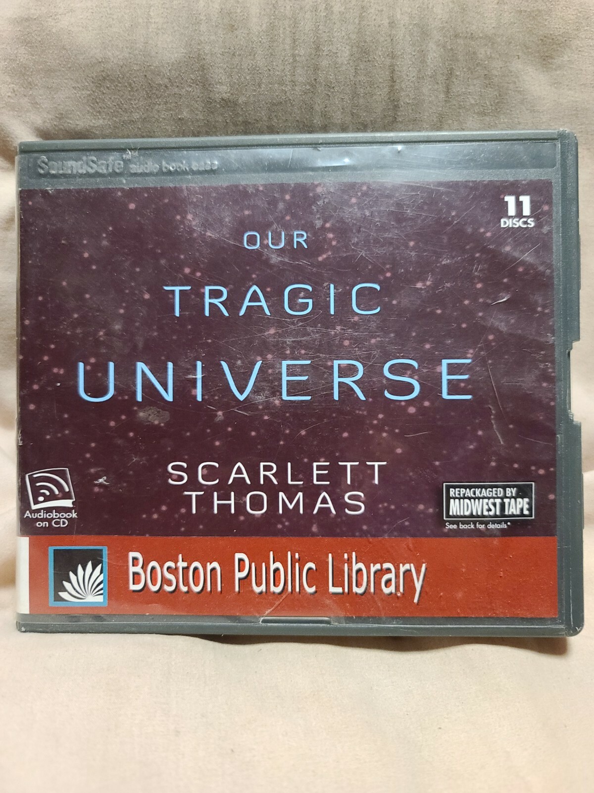 Shelf212 Audiobook~our tragic universe- scarlett thomas- unabridged- 11 cds