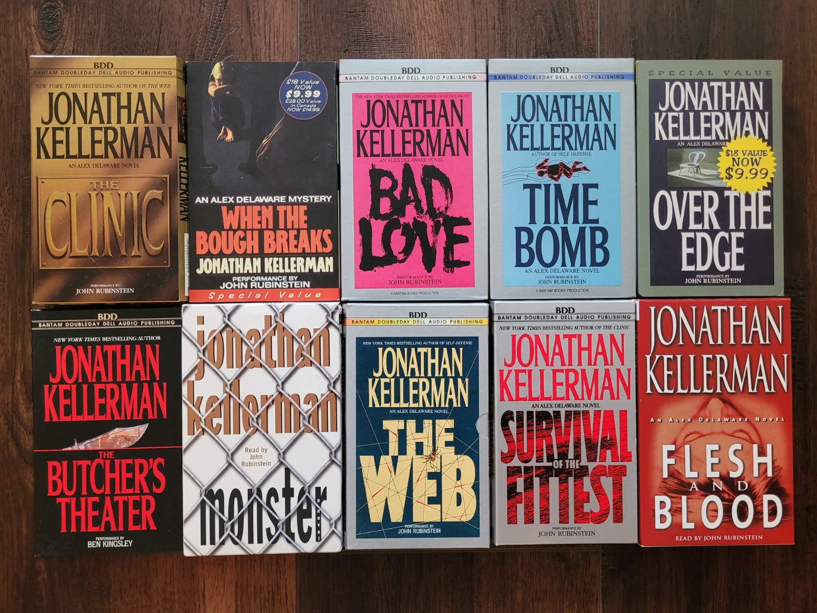 Ten ALEX DELAWARE Mysteries by Jonathan Kellerman (Audio Cassette)
