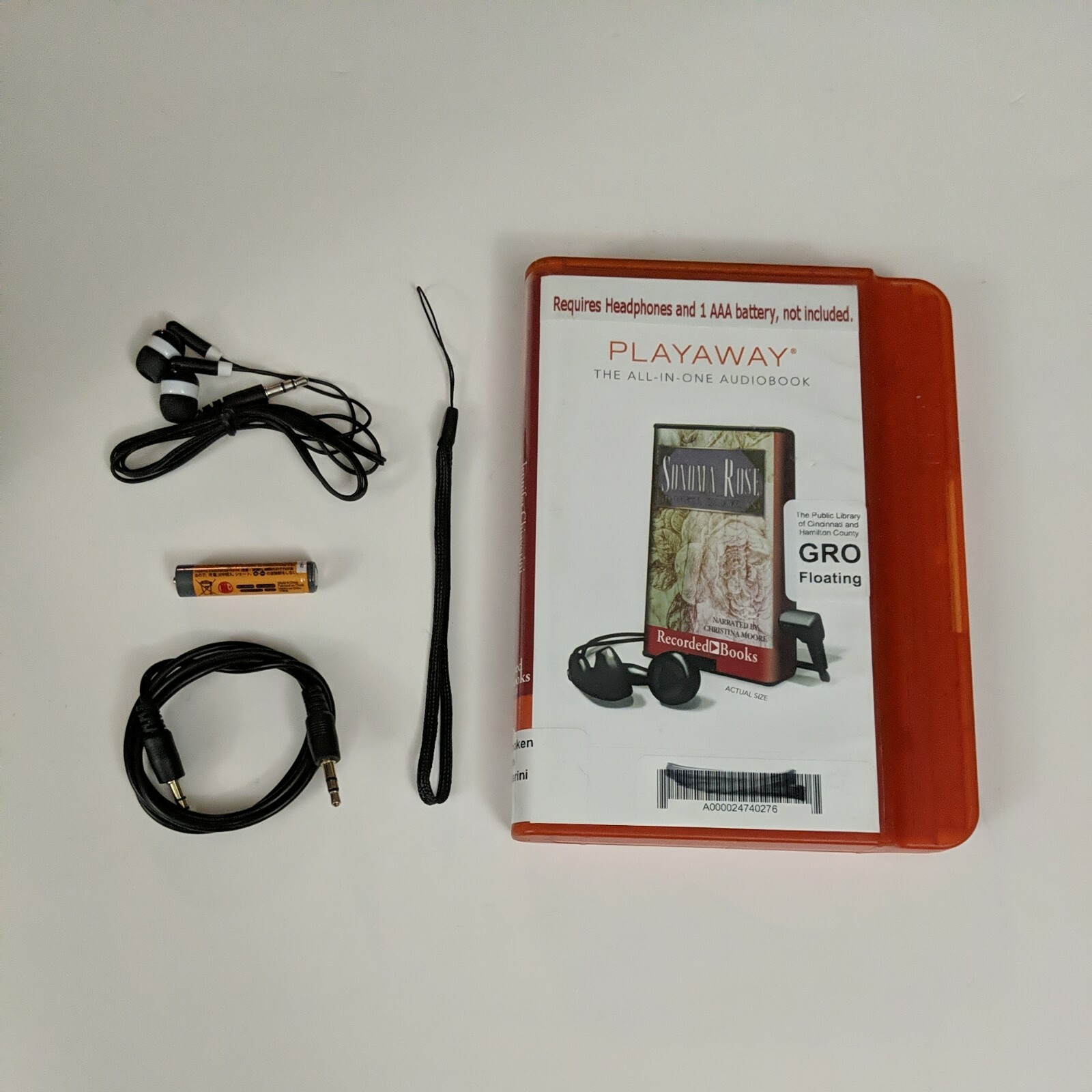 Sonoma Rose By Jennifer Chiaverini Unabridged Audiobook Playaway Headphones Batt