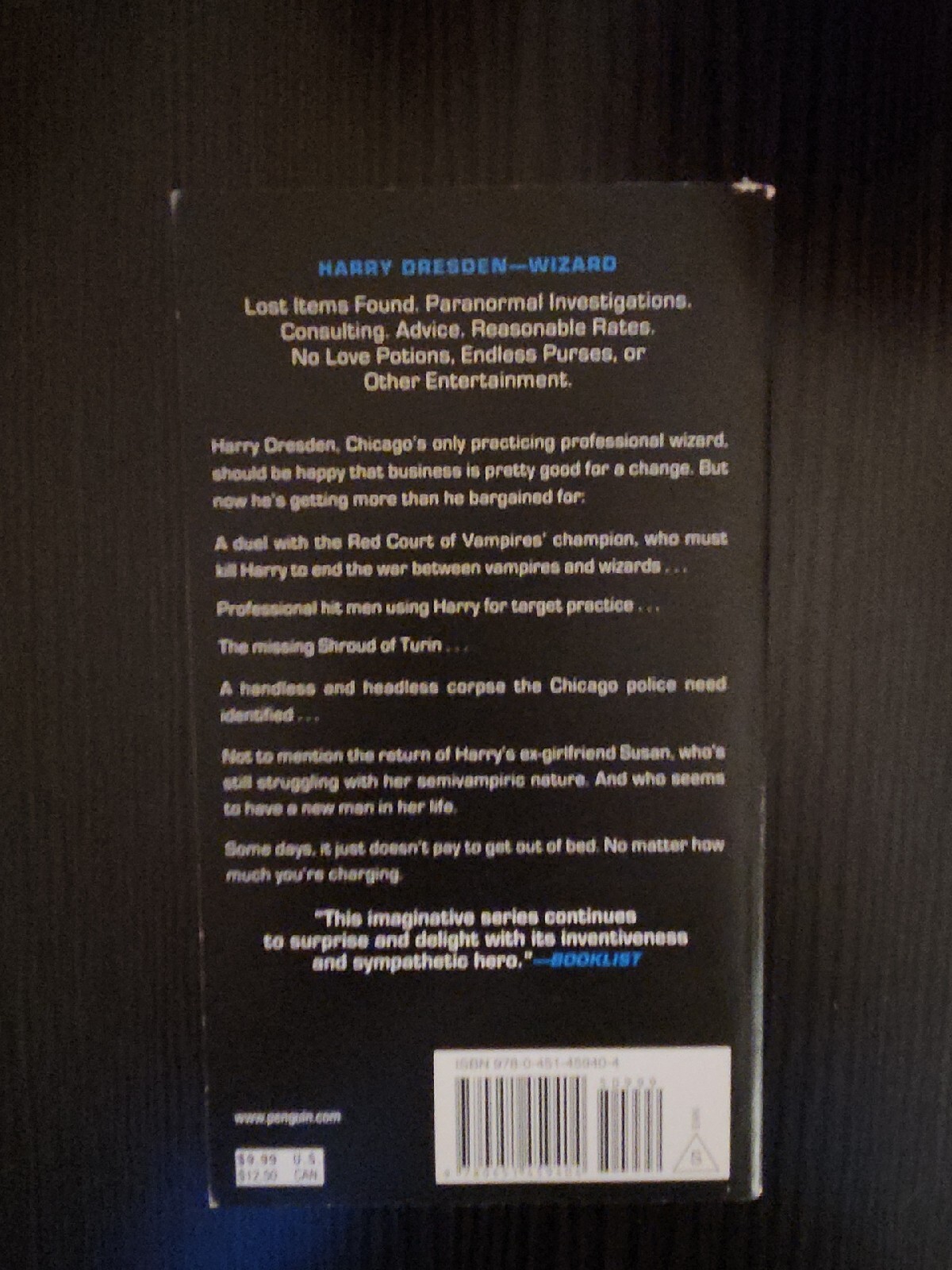 Dresden Files Ser.: Death Masks by Jim Butcher (2003, Paperback)