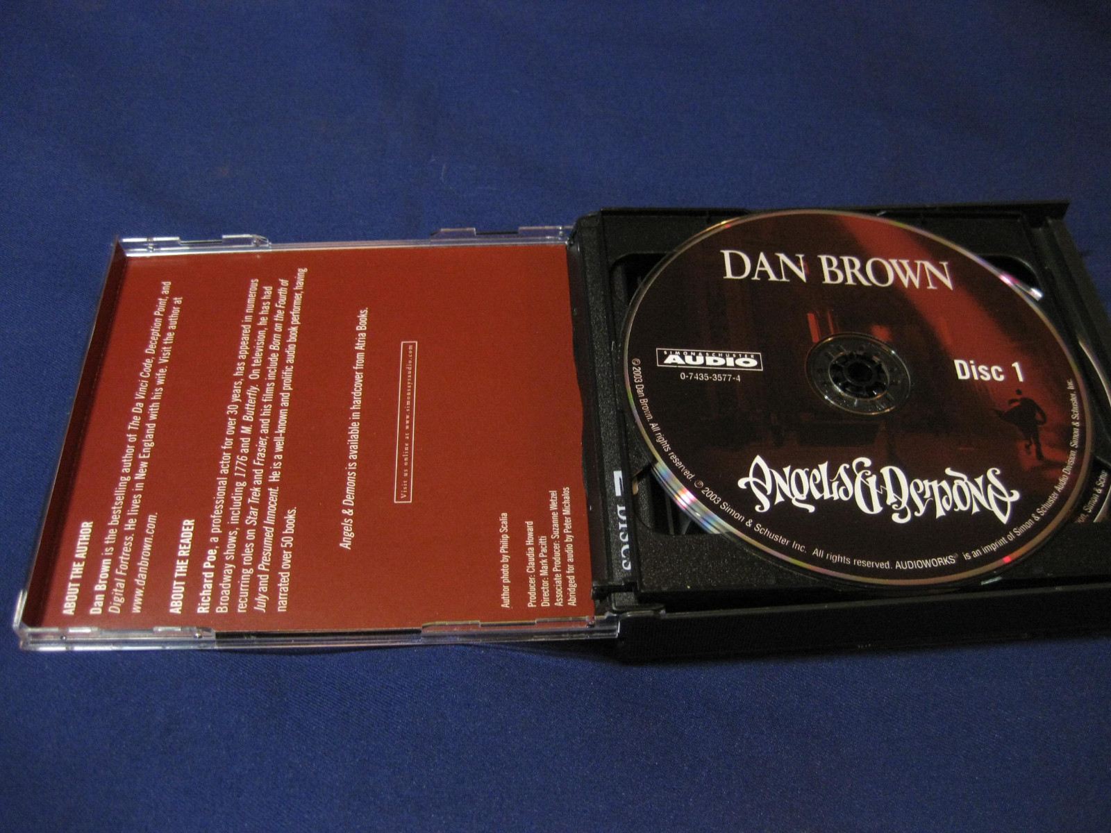 Angels and Demons by Dan Brown (2003, CD, Abridged) Robert Langdon Book 1