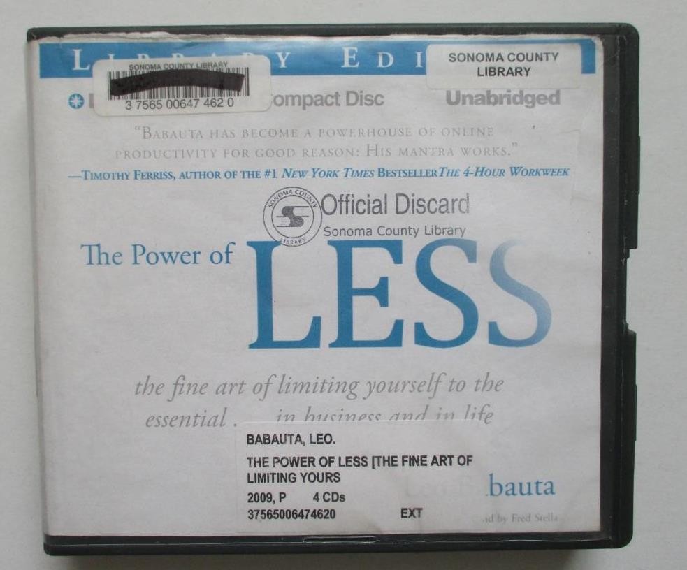 The Power of Less; Fine Art of Limiting Yourself to the Essential (2008; 4 CDs)