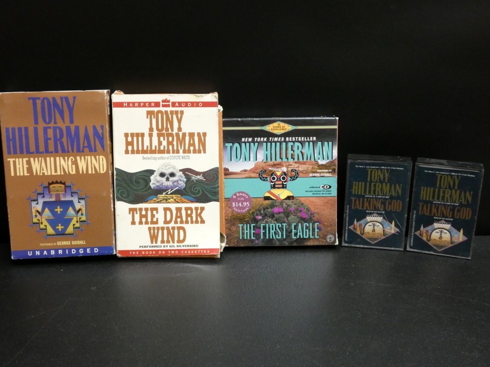 Tony Hillerman Cassette Tape & CD Audio Book Lot Dark Wind Talking God Eagle