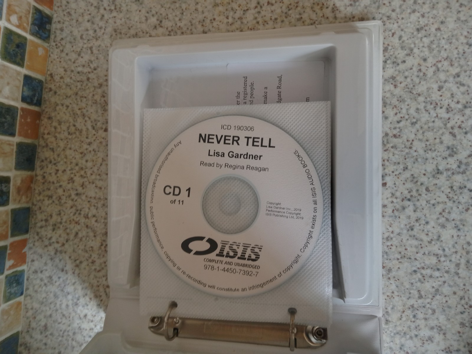 lisa gardner never tell audio book cd ISIS 11 cds 2019 regina reagan unabridged