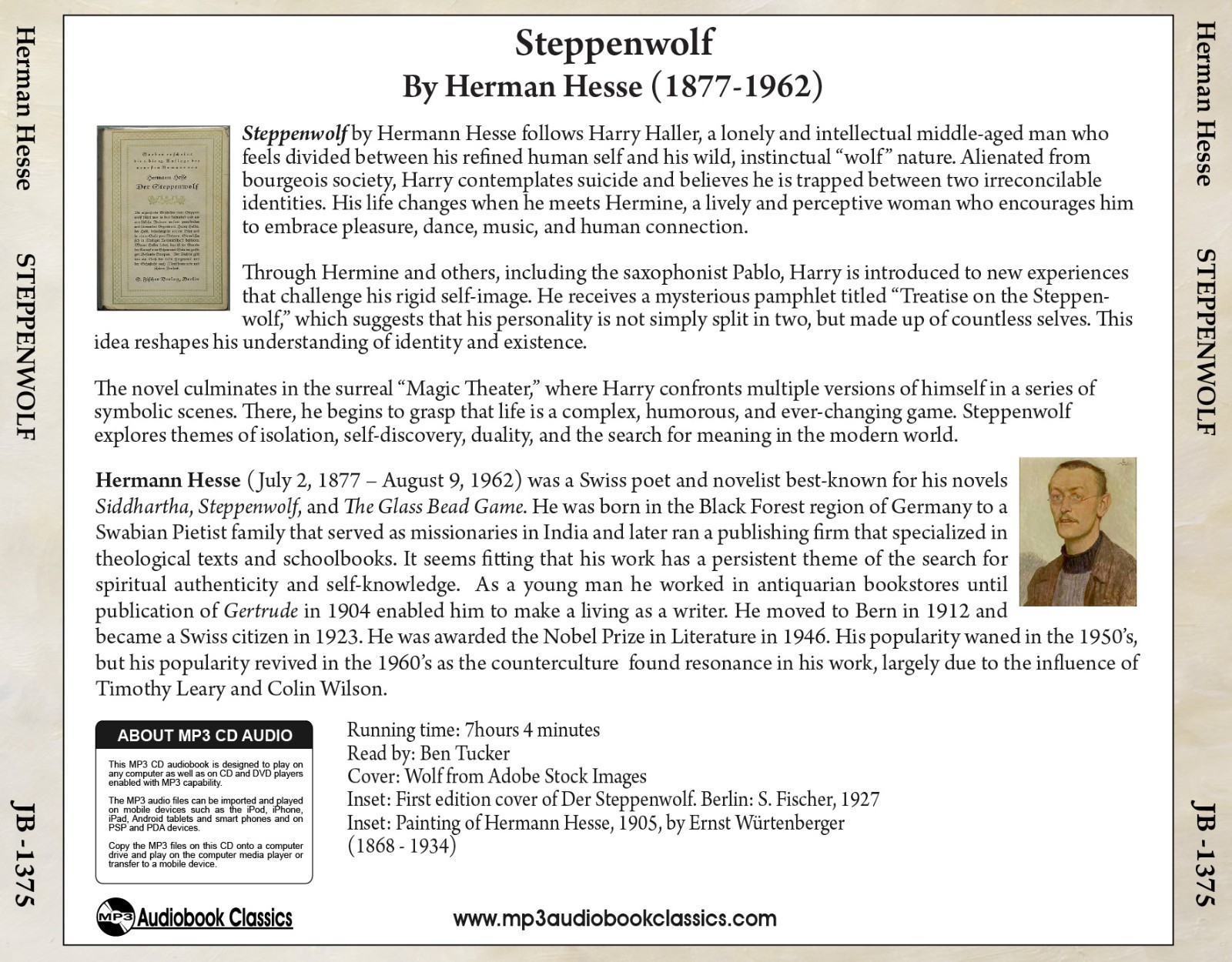Steppenwolf — Unabridged MP3 CD Audiobook in paper sleeve