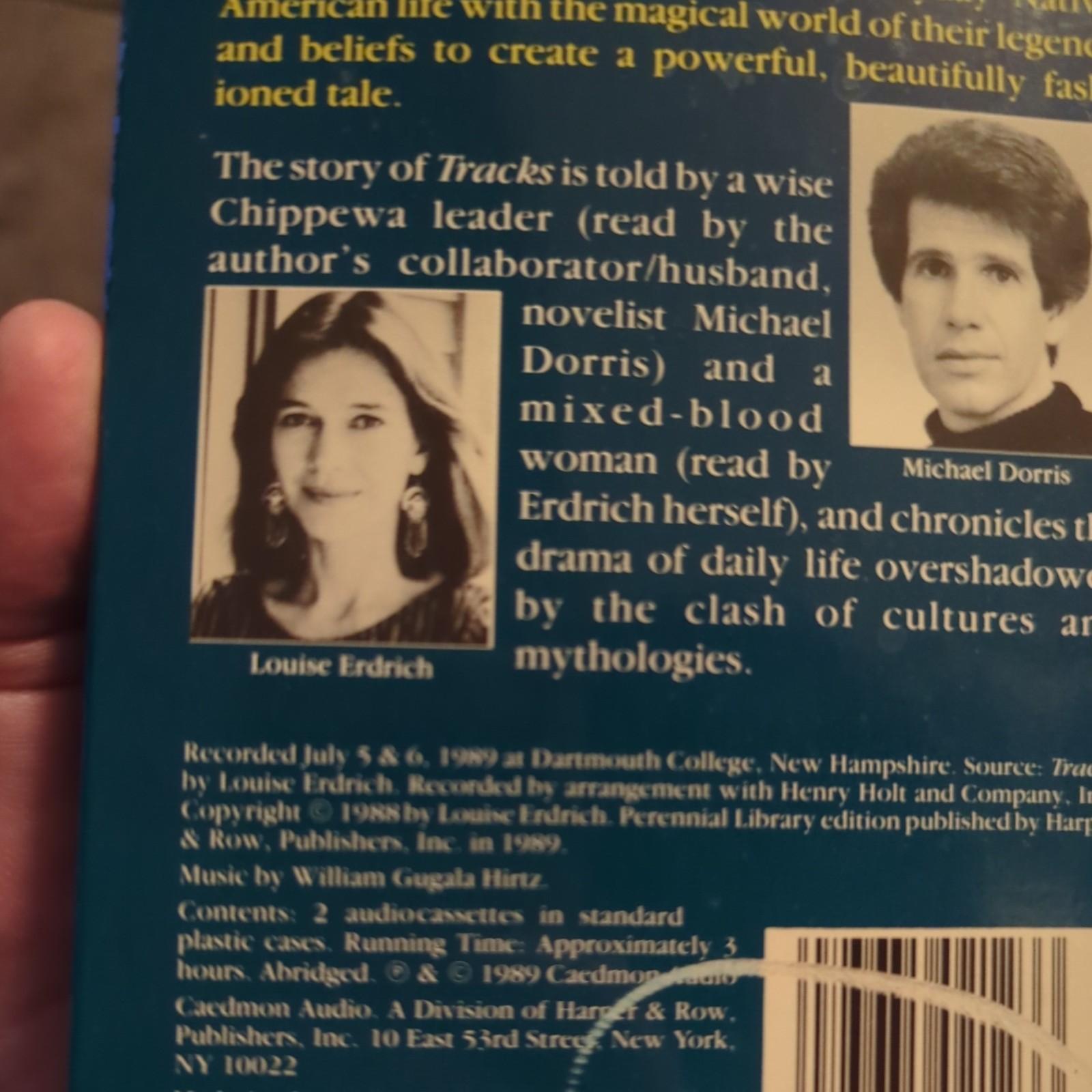 Harper Audio Tracks Louise Erdrich Audiobook Cassette Native Americans Fiction