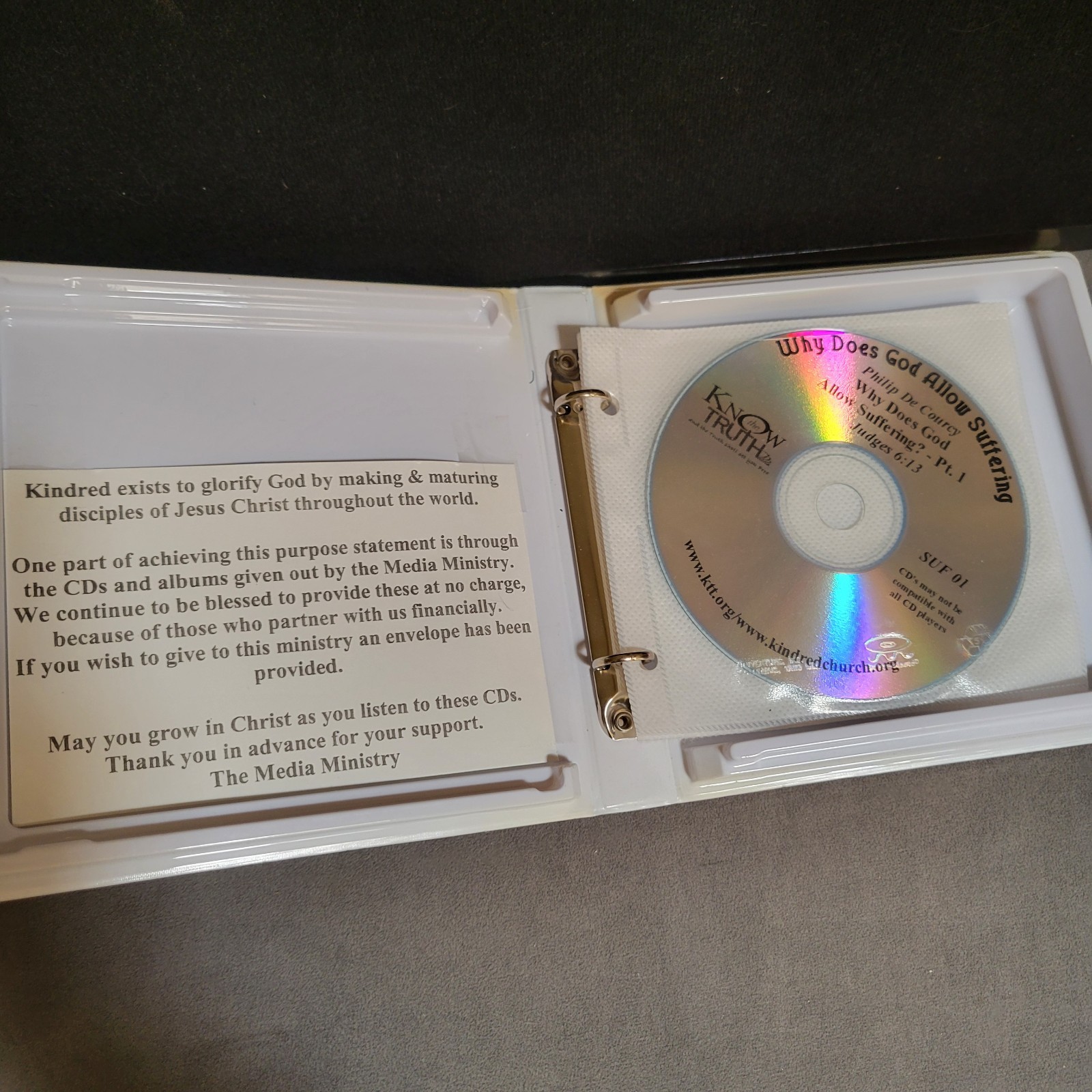 Why Does God Allow Suffering Teaching Ministry Philip De Courcy 6 CD SET VGUC