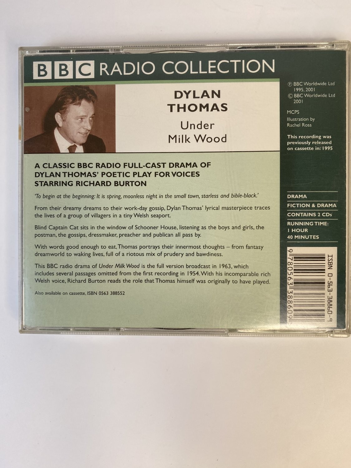 Dylan Thomas Under Milk Wood Audio CD 2001 Jewel Case