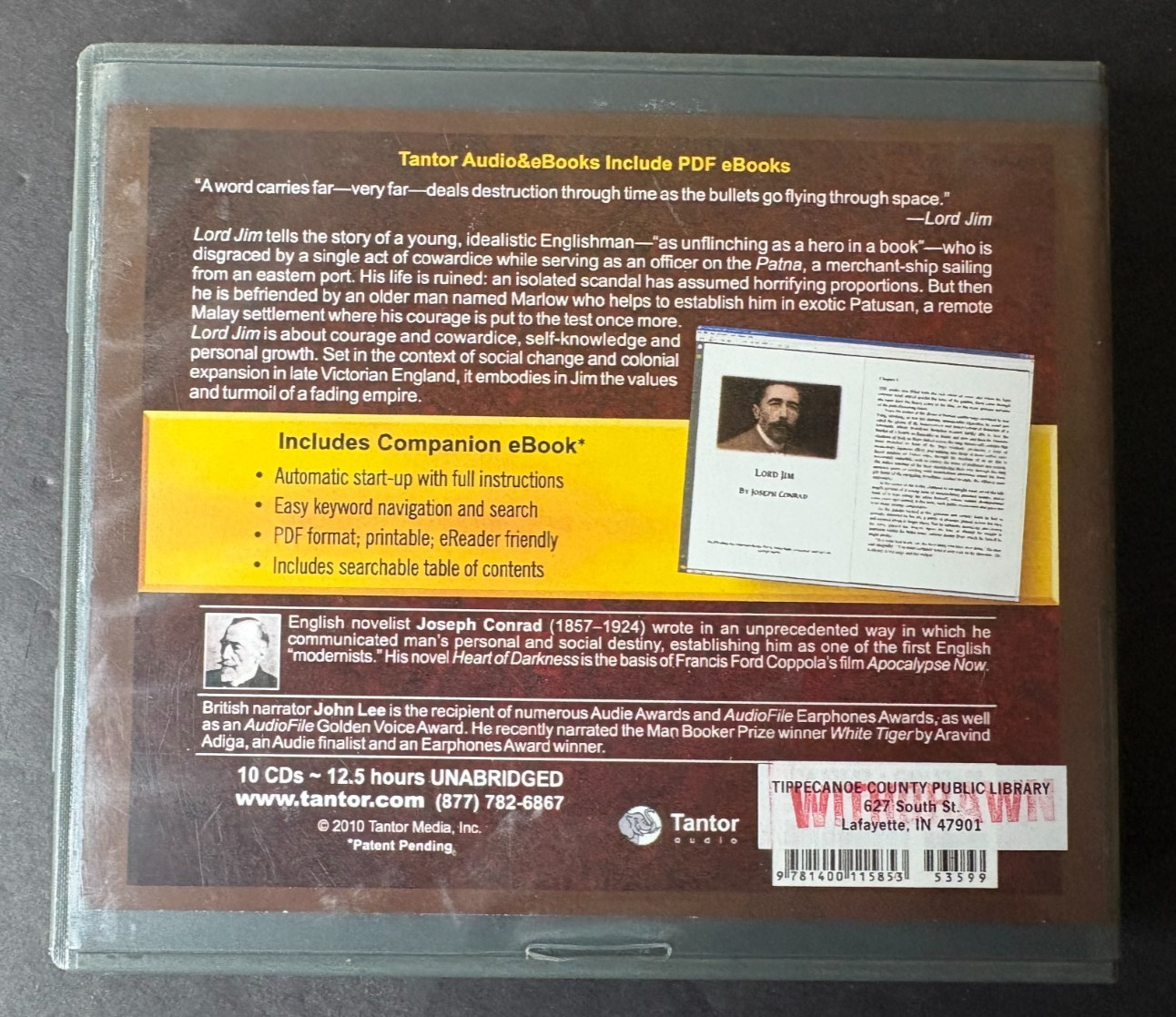 Lord Jim Joseph Conrad Tantor Classics Unabridged CD Audiobook