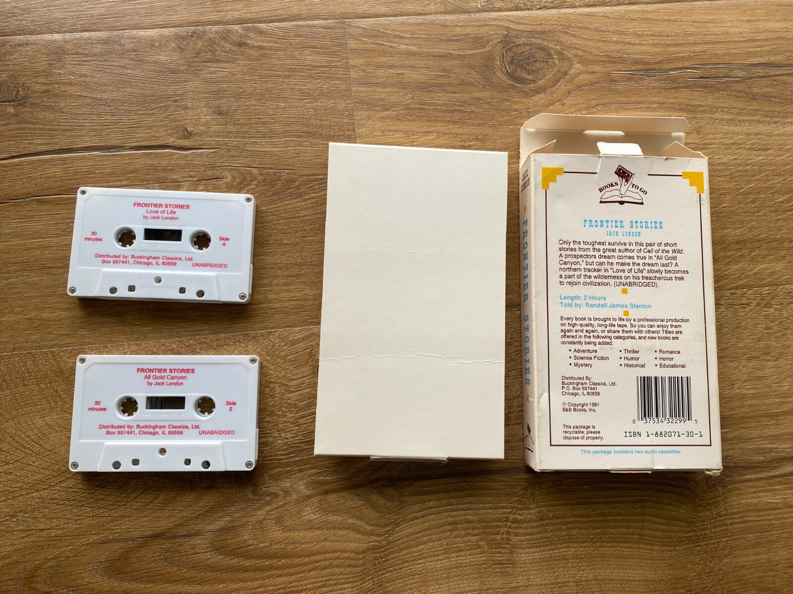 Frontier Stories by Jack London — 2 Cassette Audio Tape Set In Box Excellent