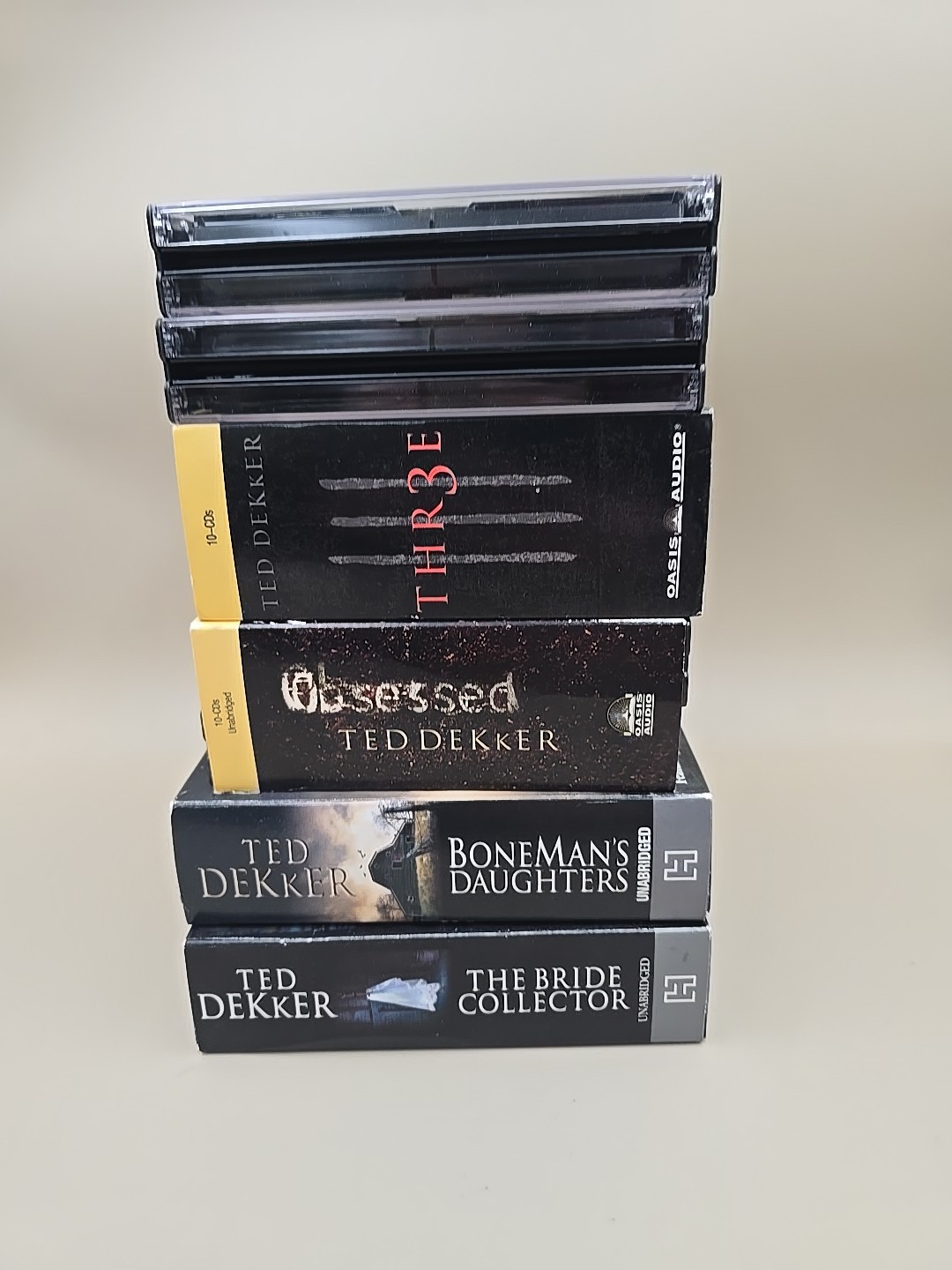 Lot Of 5 Ted Dekker Audiobook Set on CD -Thr3e, Bride Collector, Obsessed & More