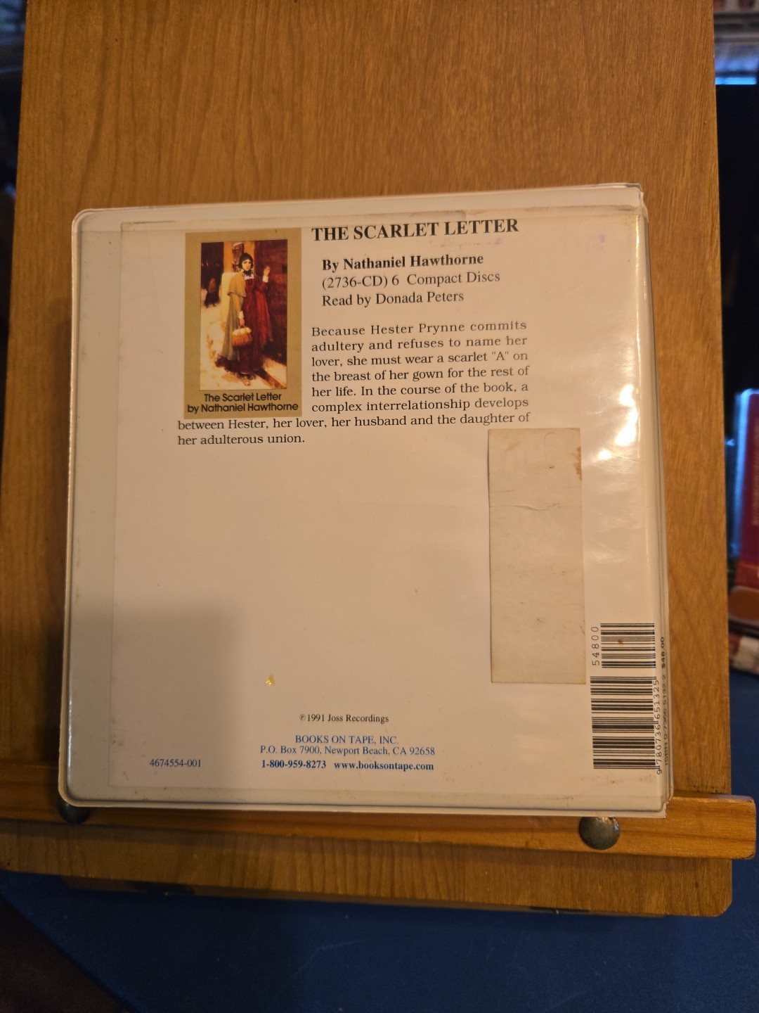 The Scarlet Letter — Nathaniel Hawthorne Audiobook 6 Disc Unabr (JJ)