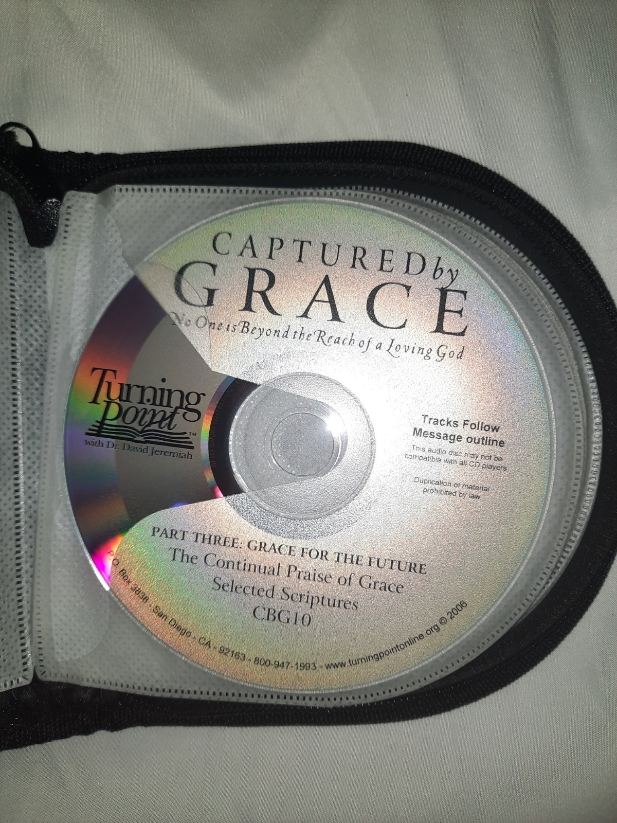 Dr. David Jeremiah Captured by Grace 10 CD Disc Set Audiobook 2006 Zipper Case