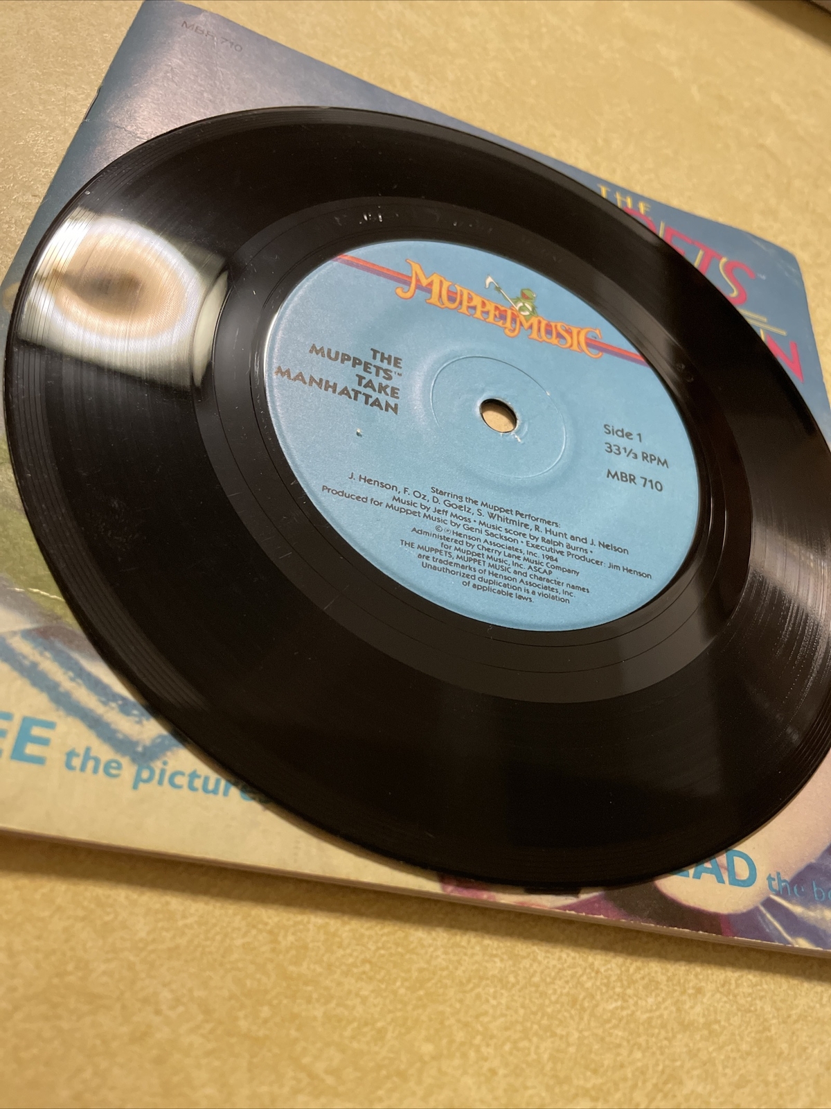 1984 The Muppets Take Manhattan Hear Read See Book & Vinyl Record 33 1/3 RPM