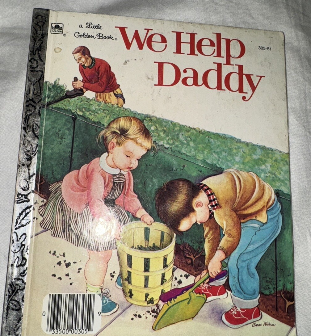 Little Golden Book : We Help Daddy Mini Stein HC 1962 305-51