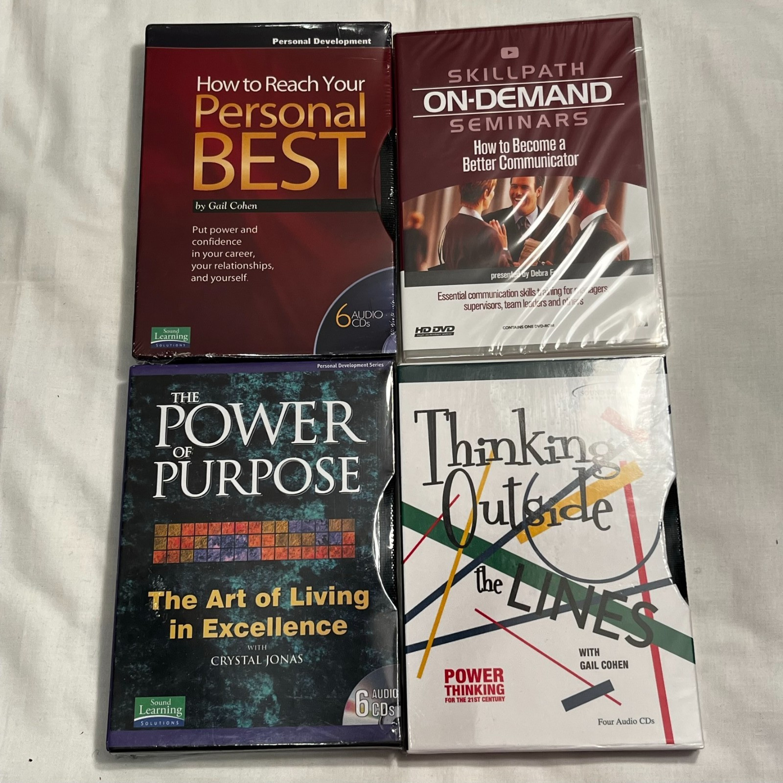 4 NEW-sealed in pack-motivational & improve communications CDs & DVD — Skillpath