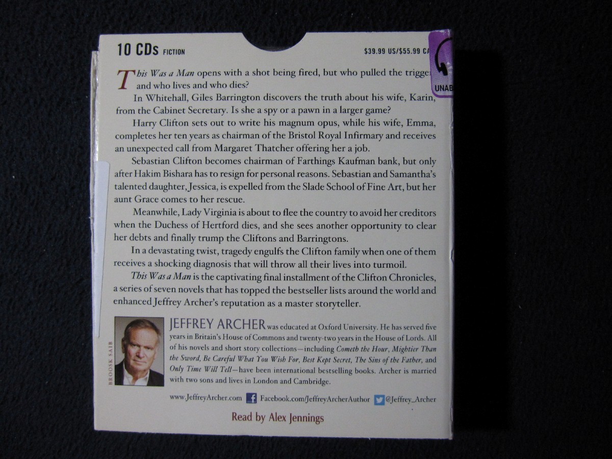 This Was a Man NO CASE [10 Audio CDs] Jeffrey Archer, Alex Jenings