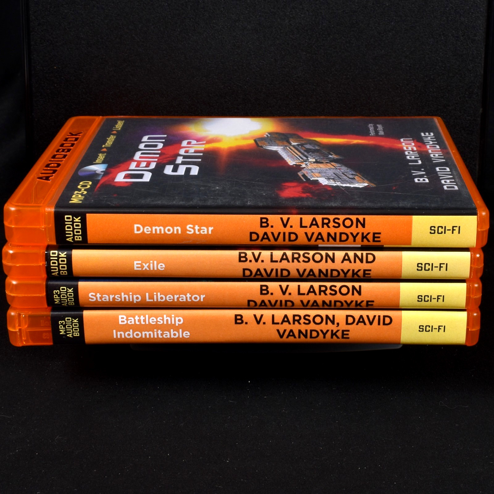 4 MP3 CD Audiobook Lot Larson Vandyke Star Force Galactic Liberation Starship