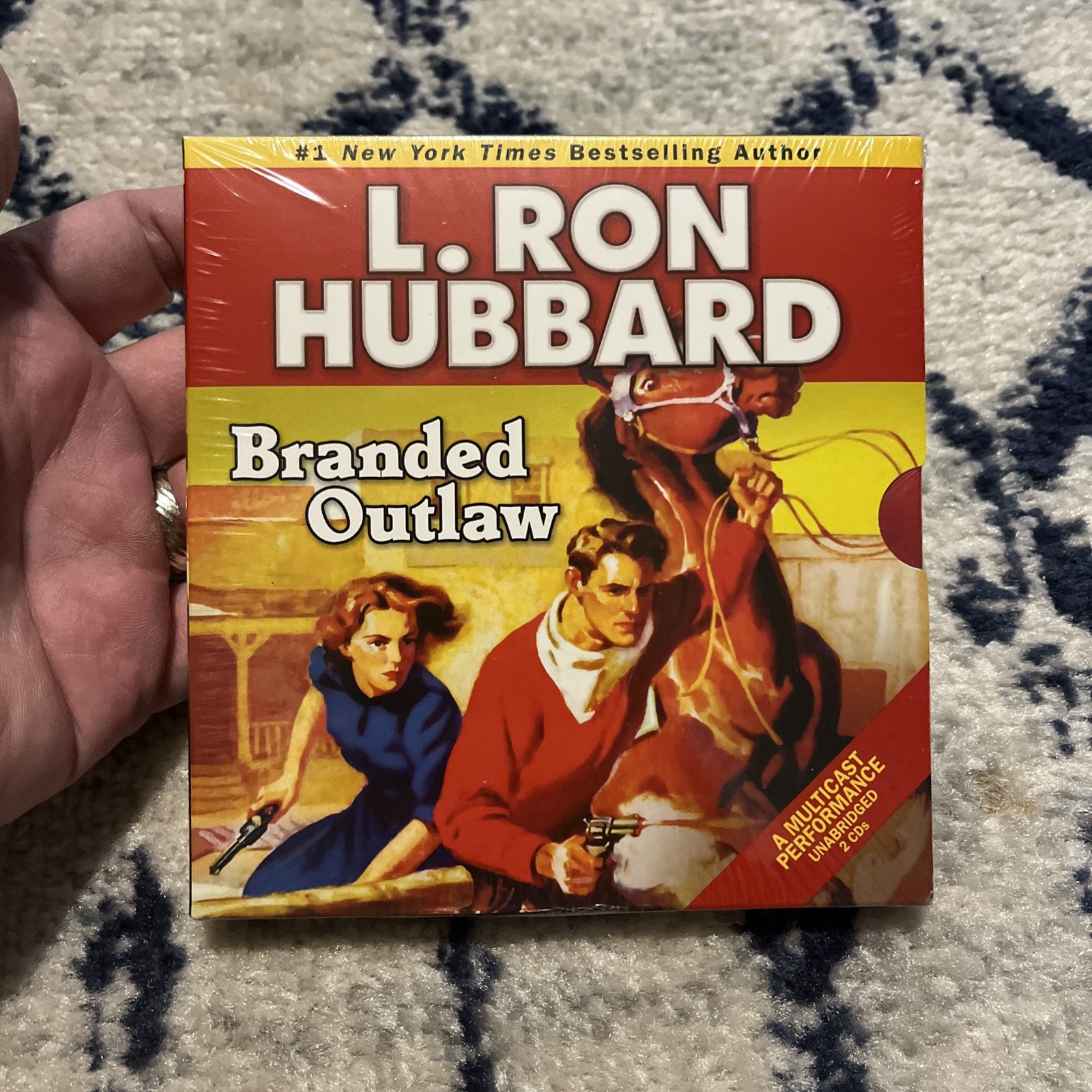 Branded Outlaw by L. Ron Hubbard Audio CDs Set Of 2 New And Sealed Staff Copy