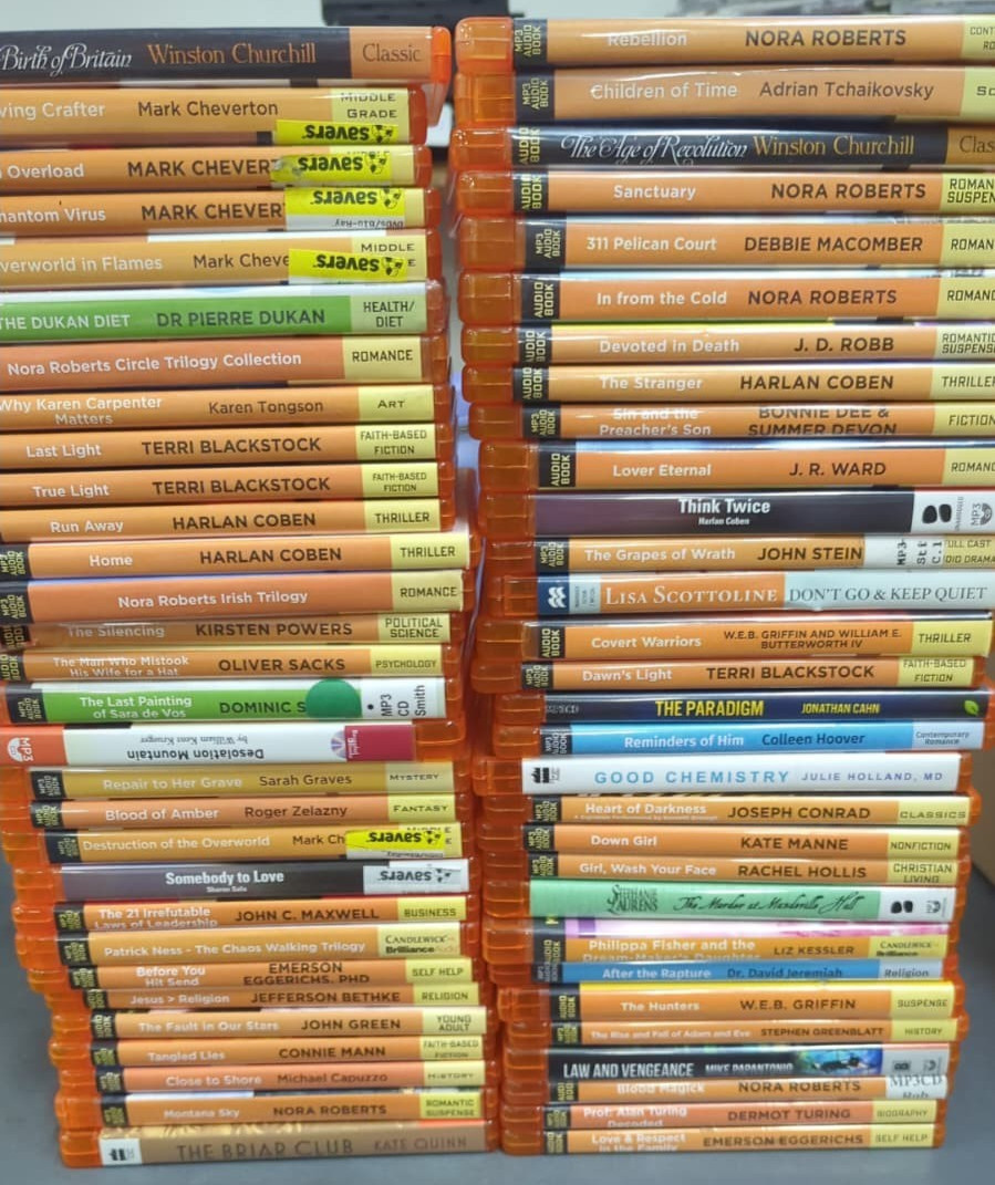 MP3 Audiobook CD Lot Fiction Mystery Romance Sci-Fi Self Help Assorted
