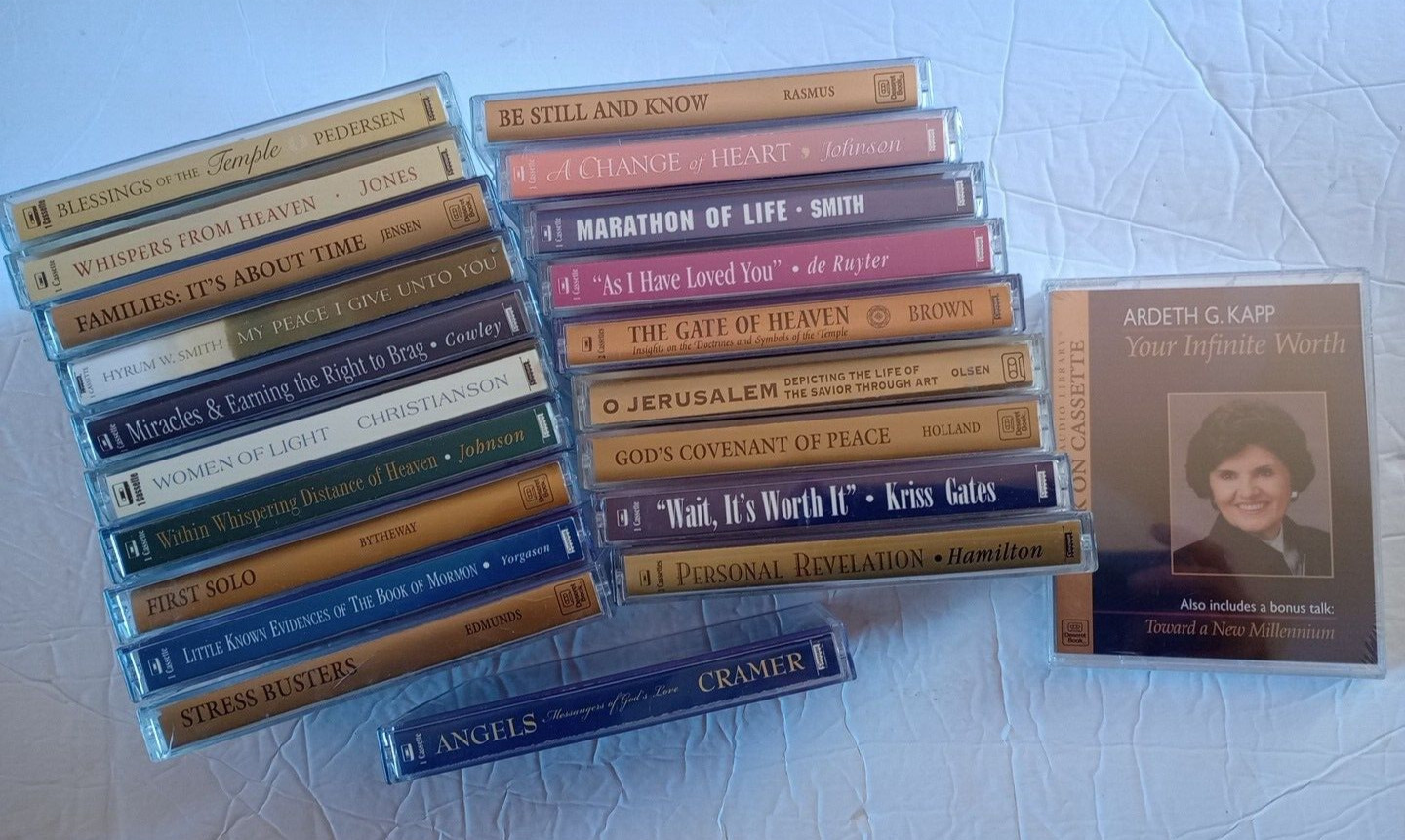 LDS Mormon Books & Talks On Audio Cassette Huge Lot (21) Inspiration Religious