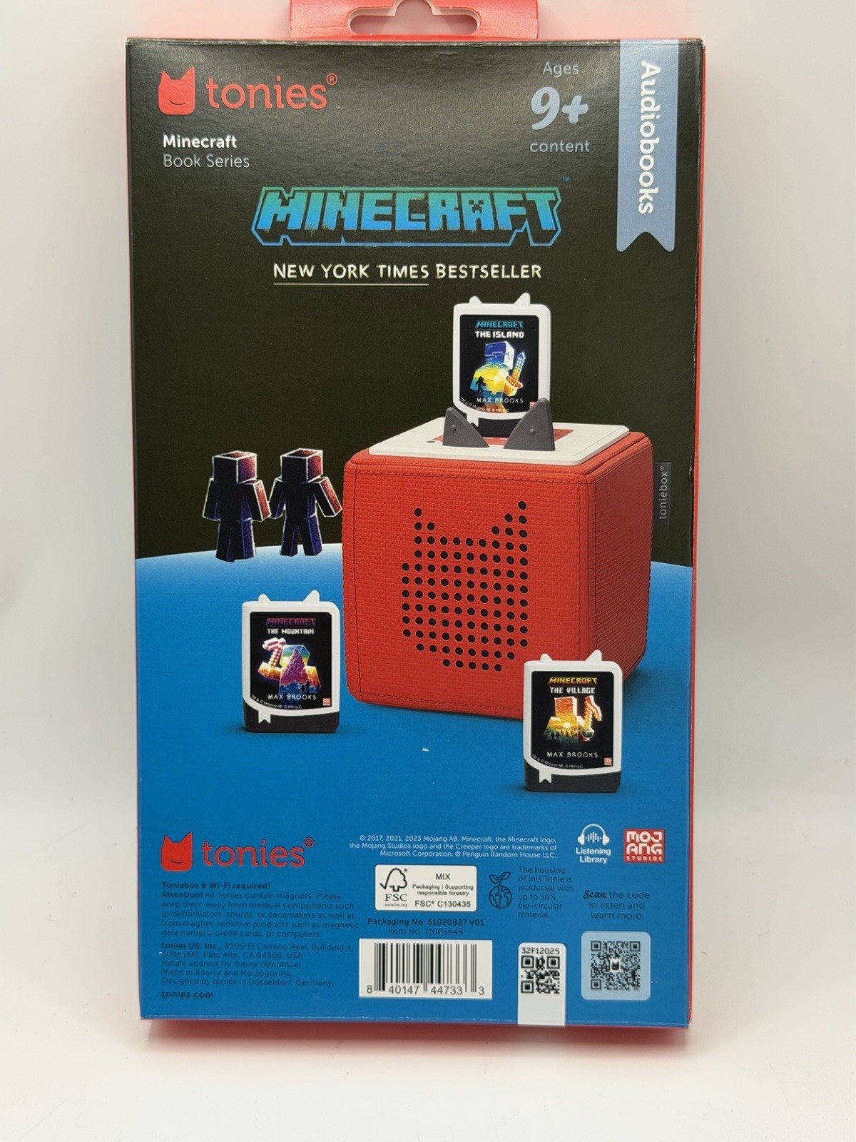 Tonies Minecraft Island Mountain Village 3 Audio Books For Toniebox Sealed New