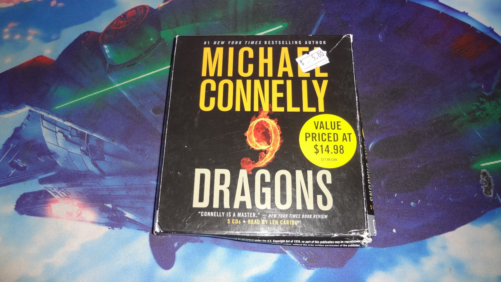Michael Connelly Nine Dragons Audiobook CD used rough shape box